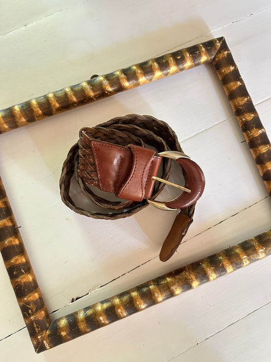 Cintura Vintage in Pelle Cuoio Tg.