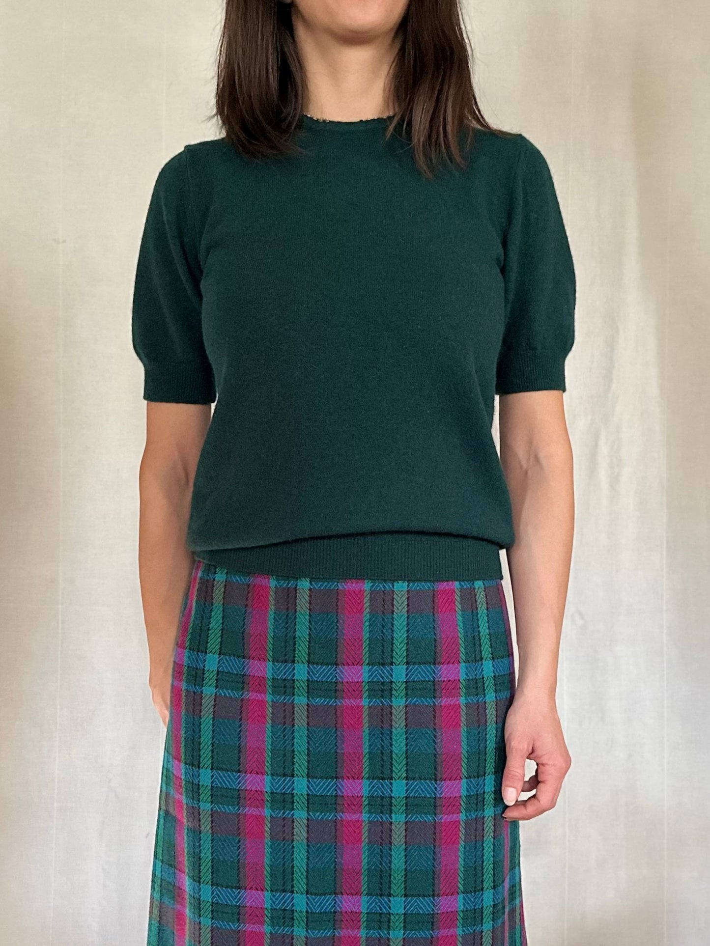 Sottogiacca Vintage in Lana Verde Bosco