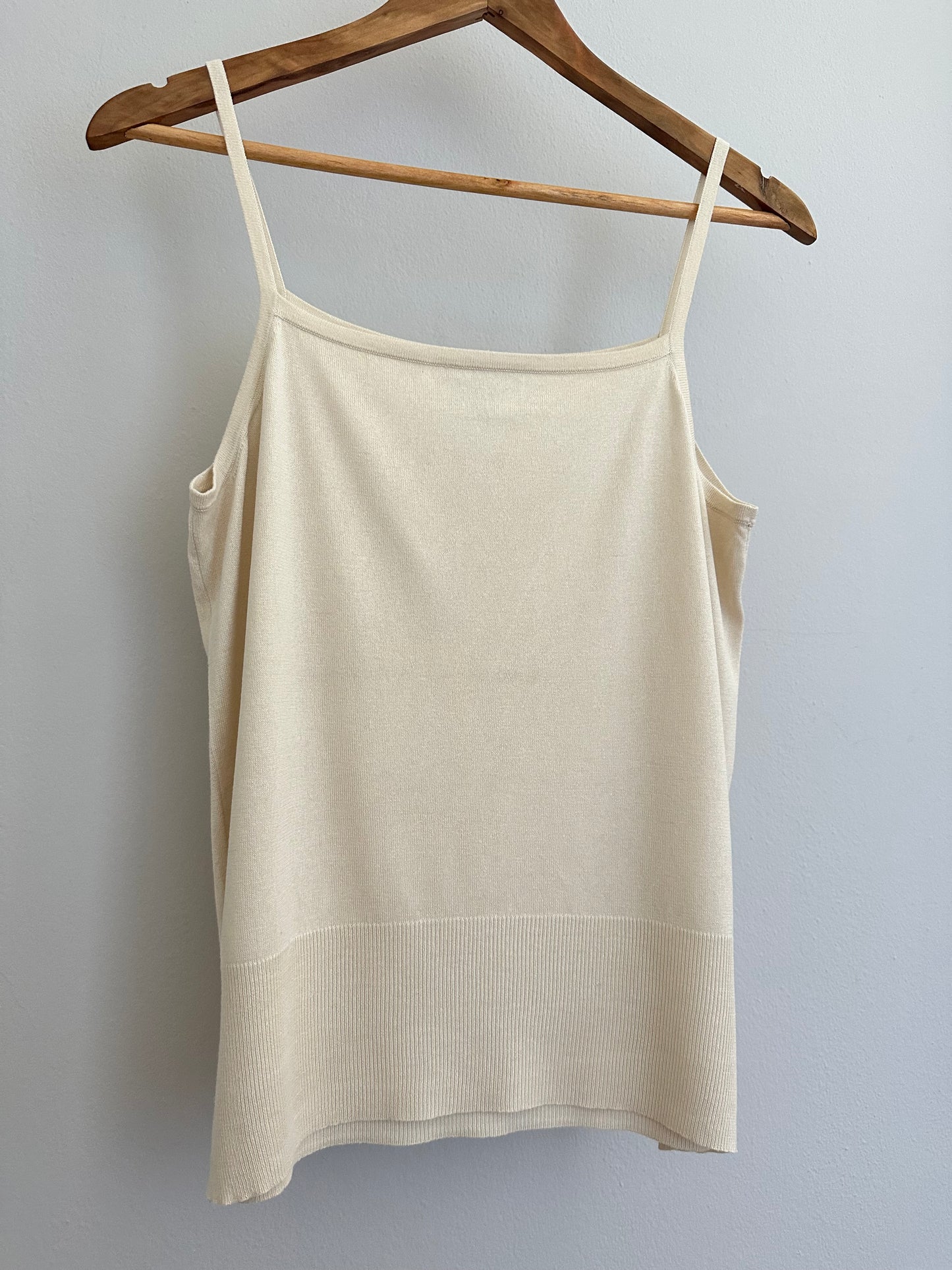 Completo Twinset Canotta e Cardigan in Seta Beige Tg.44/46