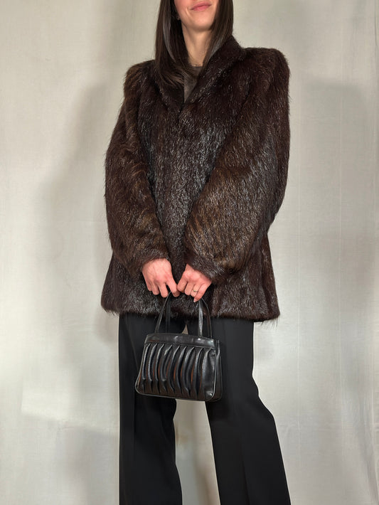 Pelliccia di Marmotta Vintage Anni ‘70 Marrone