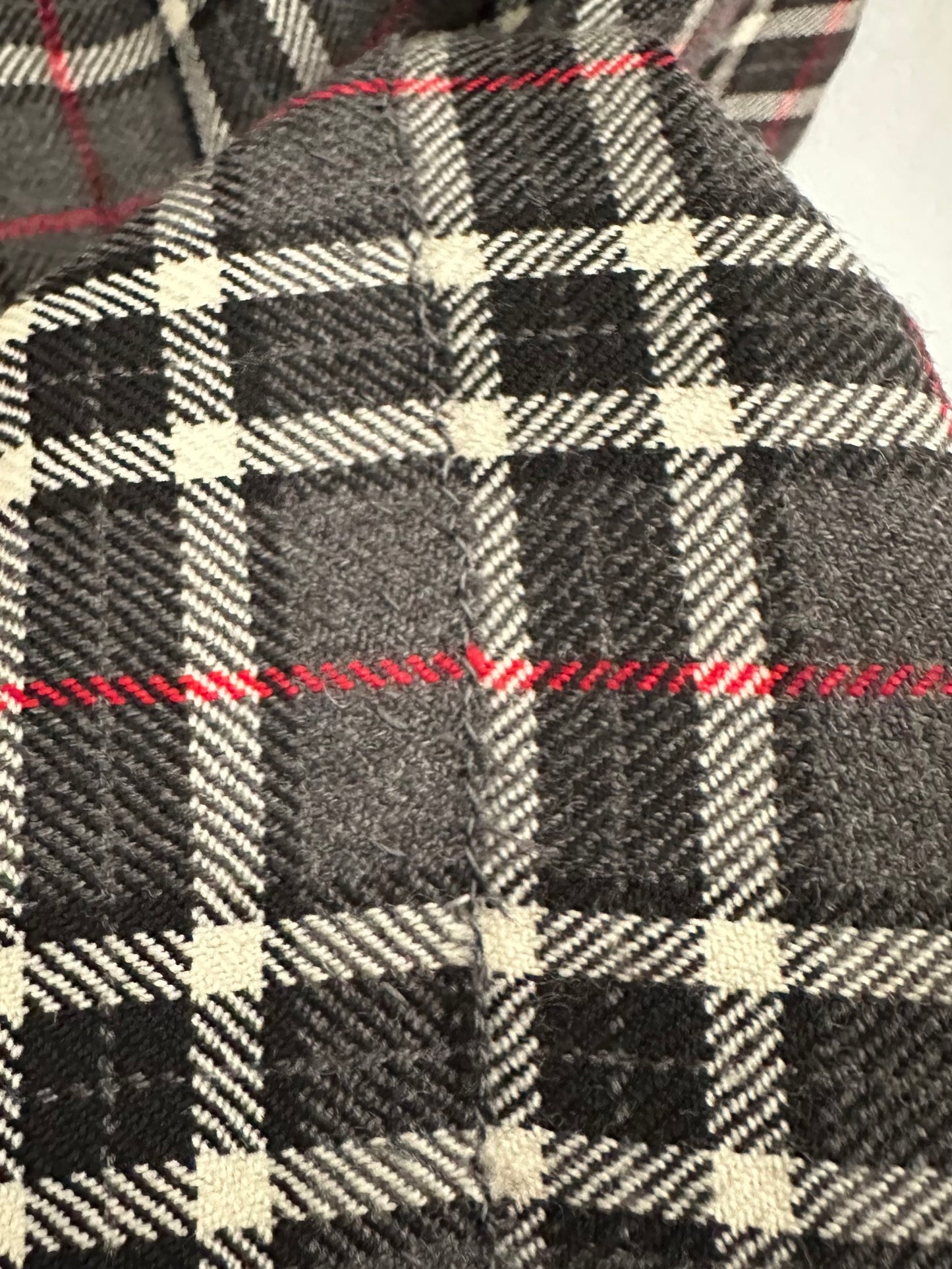 Gonna Sartoriale Anni ‘70/‘80 in Lana Tartan Grigia