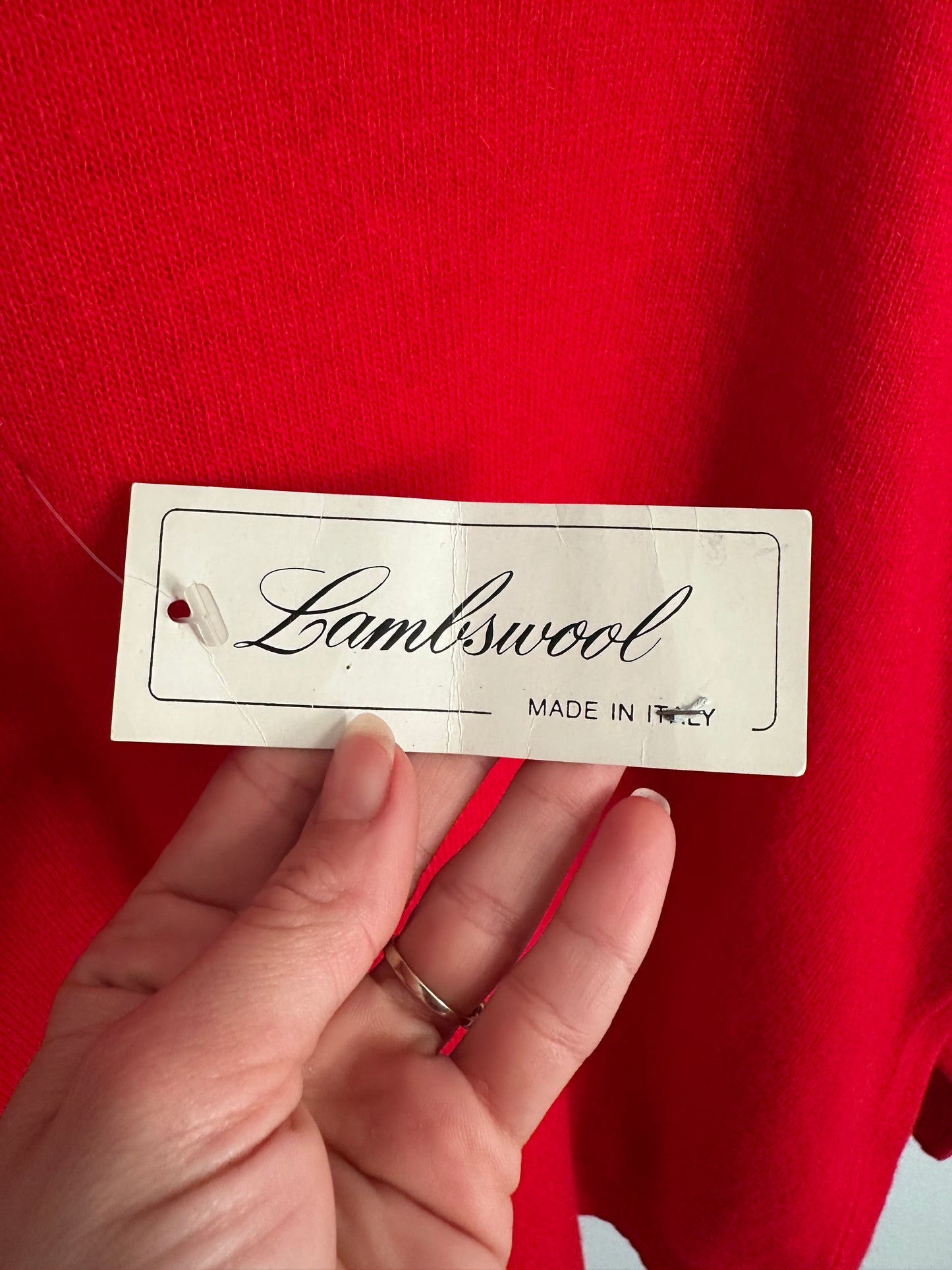 Lupetto Vintage Nuovo in Lana Rosso