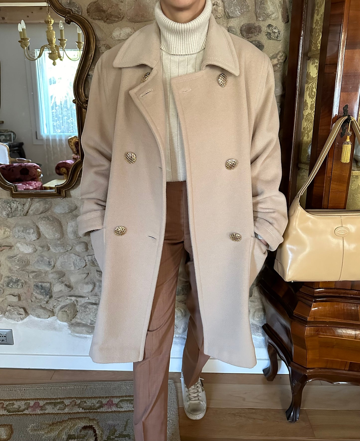 Cappotto in Lana e Cashmere Beige tg.46/48/50