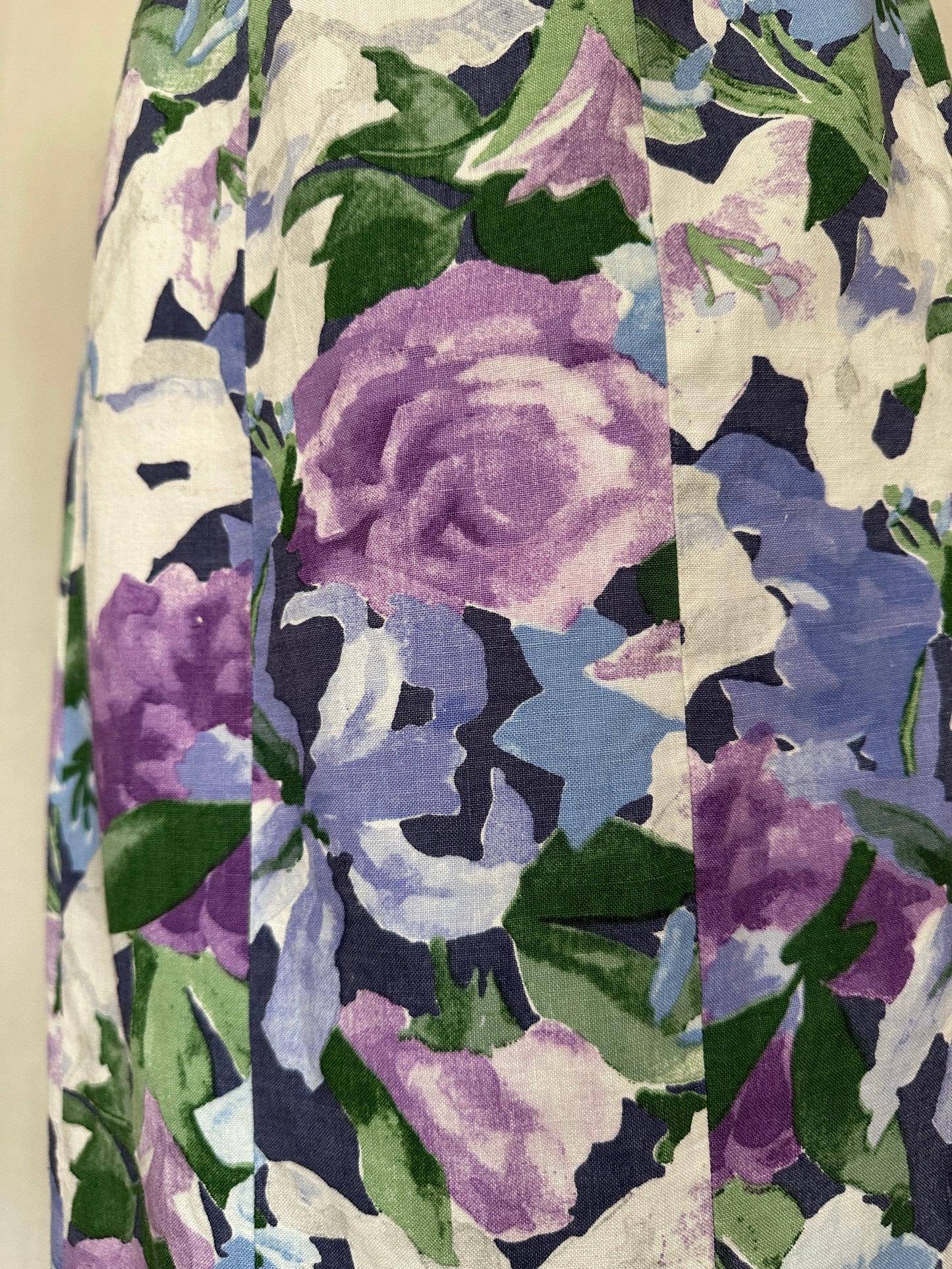 Abito Bustier Vintage Anni ‘80 in Lino a Fiori