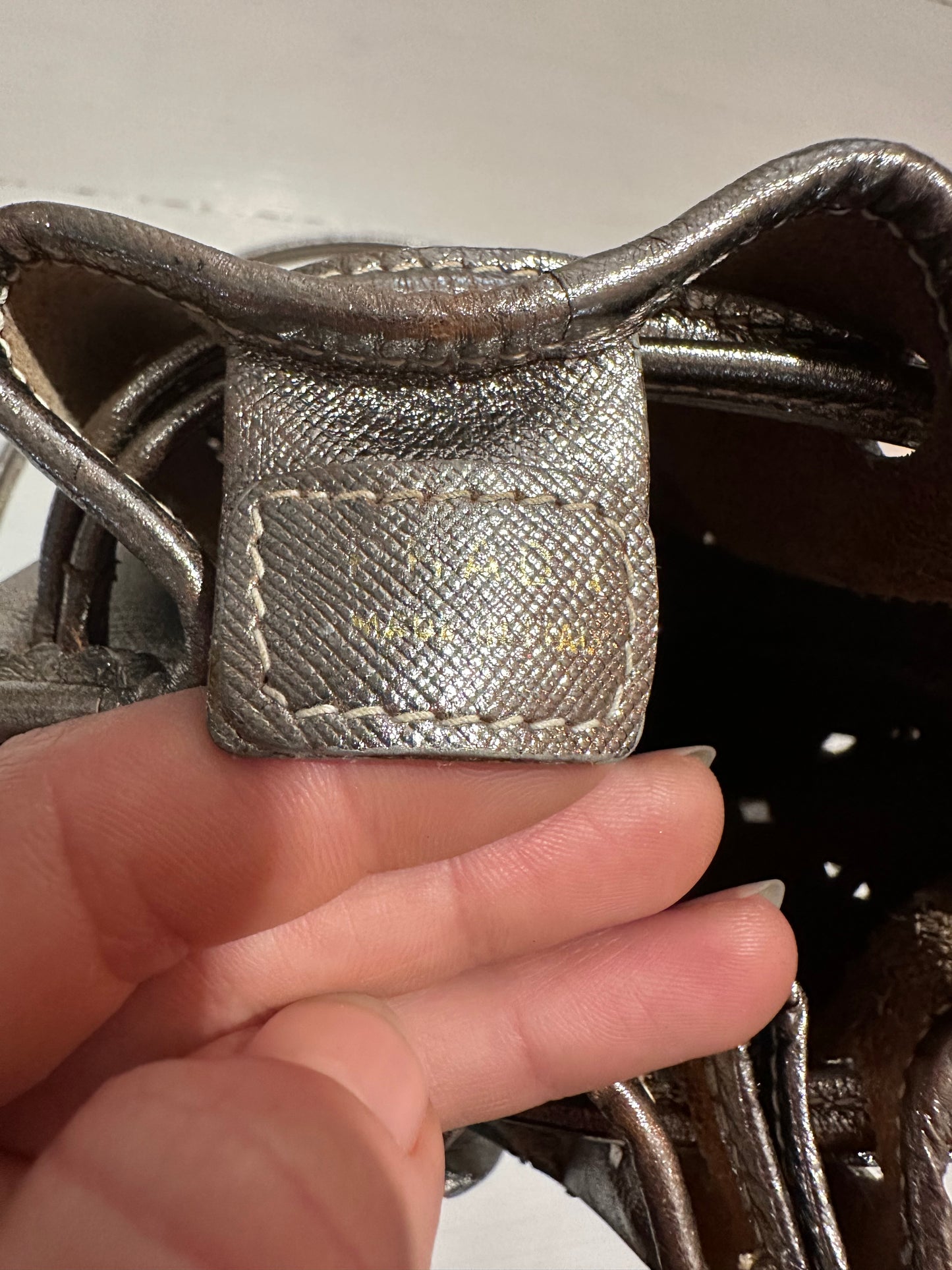 Borsa Secchiello Prada Anni ‘70 in Pelle Argento