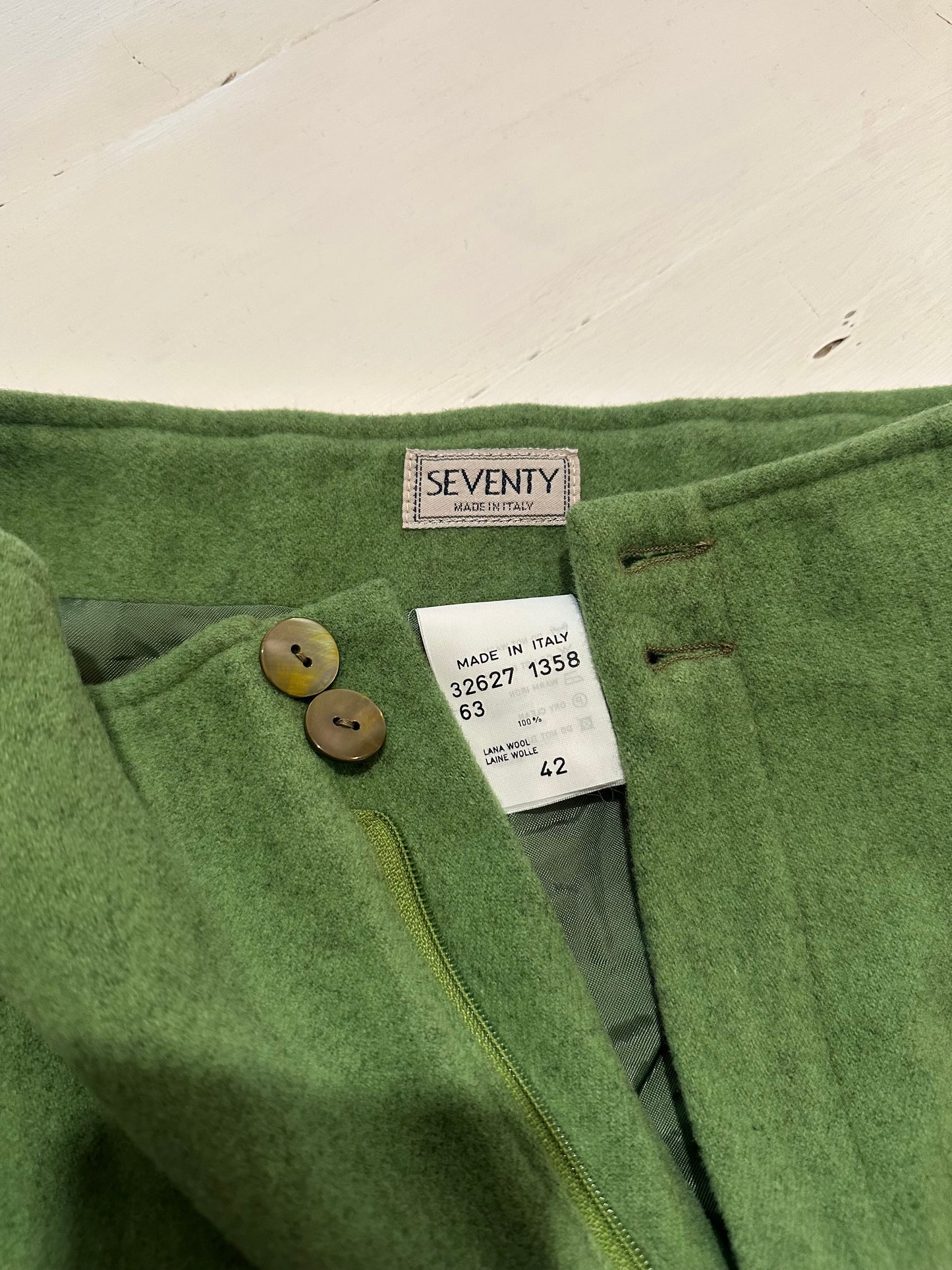 Shorts Seventy Vintage Anni ‘70 in Lana Verde