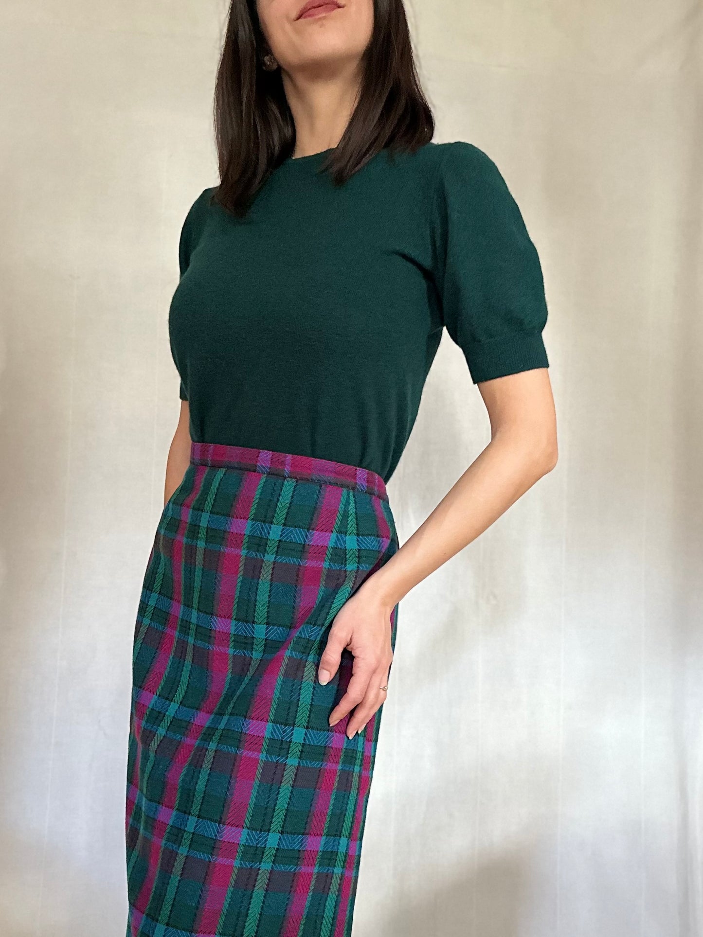 Sottogiacca Vintage in Lana Verde Bosco