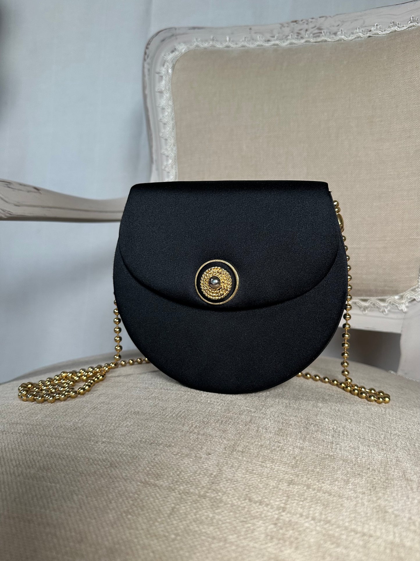 Borsa Rodo Anni ‘80 in Seta Nera