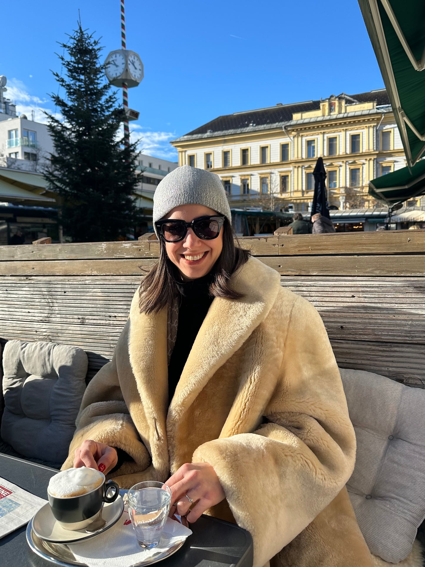 Pelliccia Vintage in Agnello Beige Tg.48/50