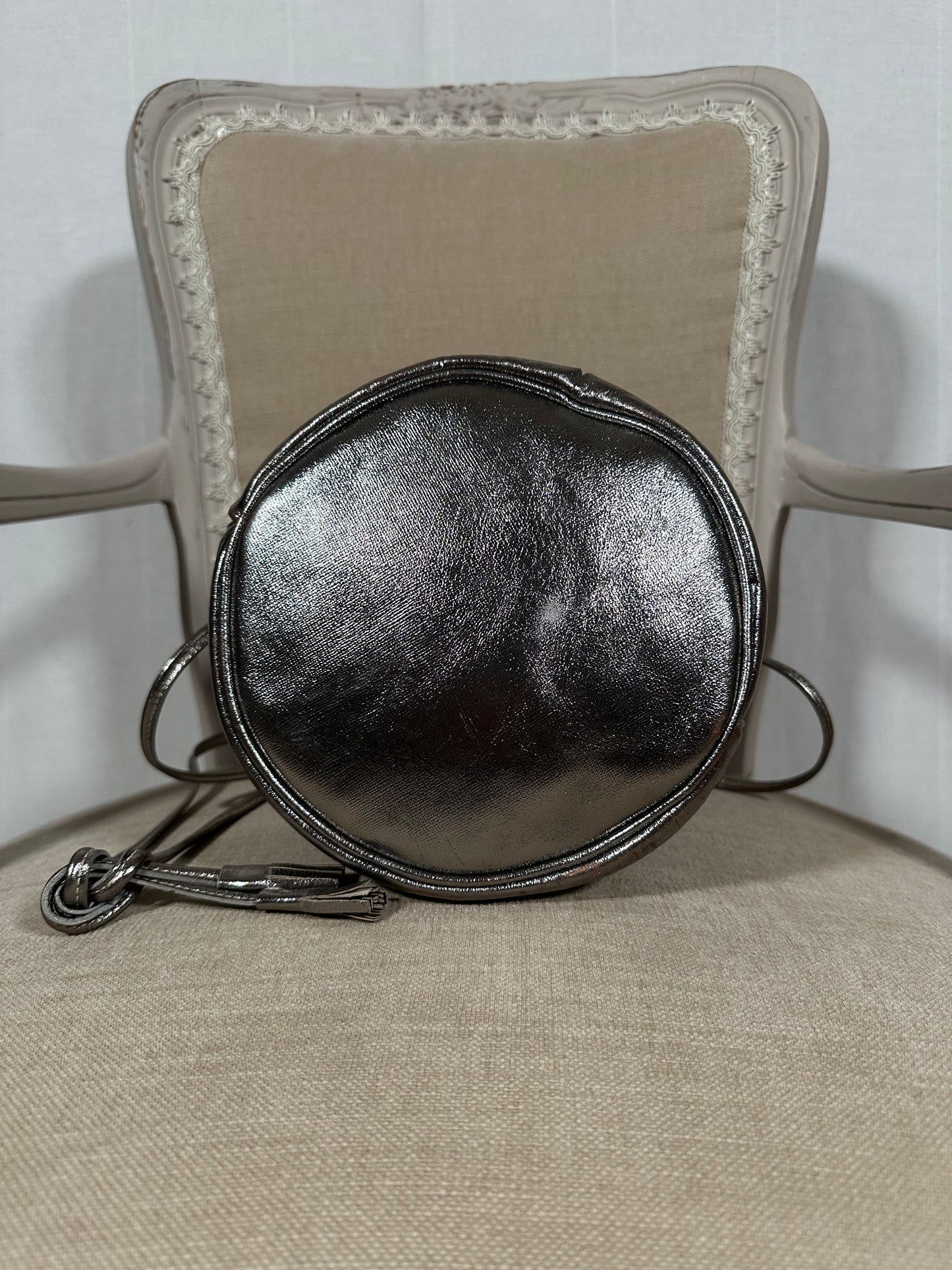 Borsa Secchiello Prada Anni ‘70 in Pelle Argento