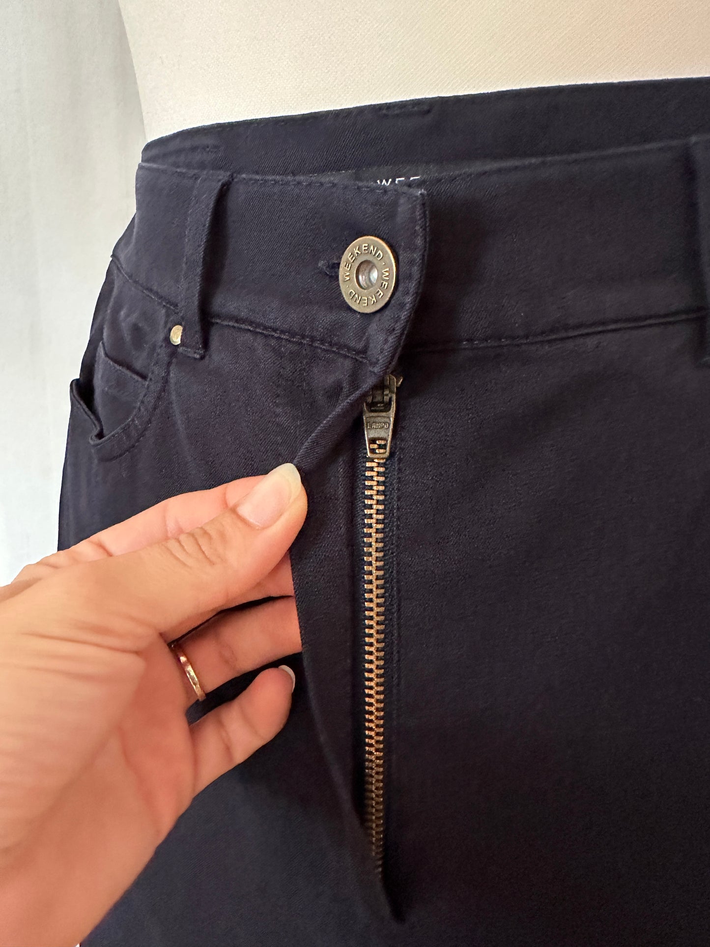 Pantalone Weekend MaxMara in Cotone Blu Tg.40
