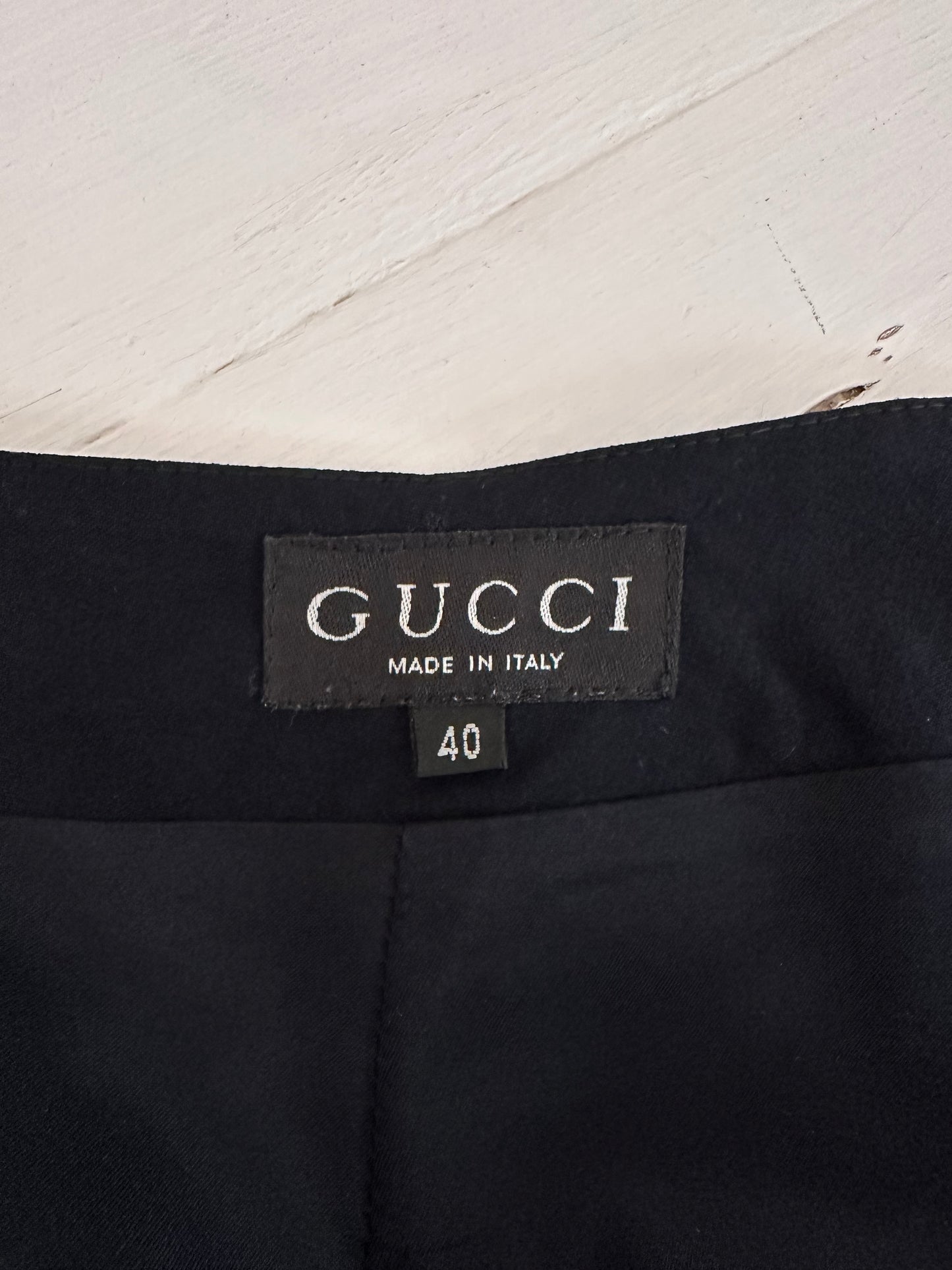 Gonna Gucci Vintage Anni ‘90 in Lana Blu Tg.40/42