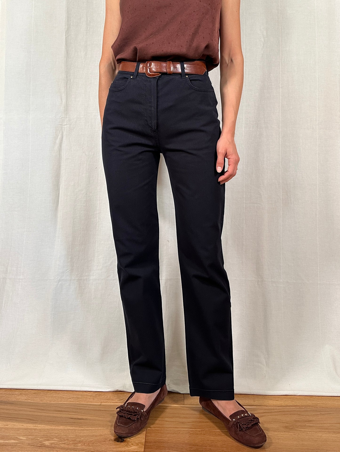 Pantalone Weekend MaxMara in Cotone Blu Tg.40