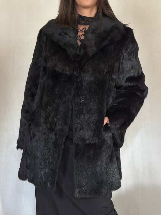 Pelliccia Vintage Anni ‘70 in Lapin Nera