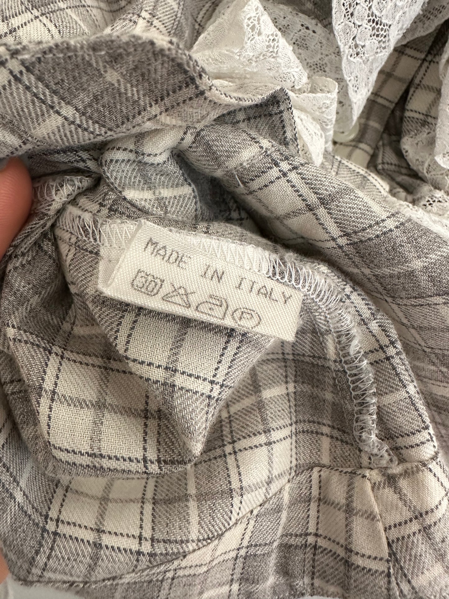 Camicia Vintage Anni ‘70/‘80 con Volants Tg.44