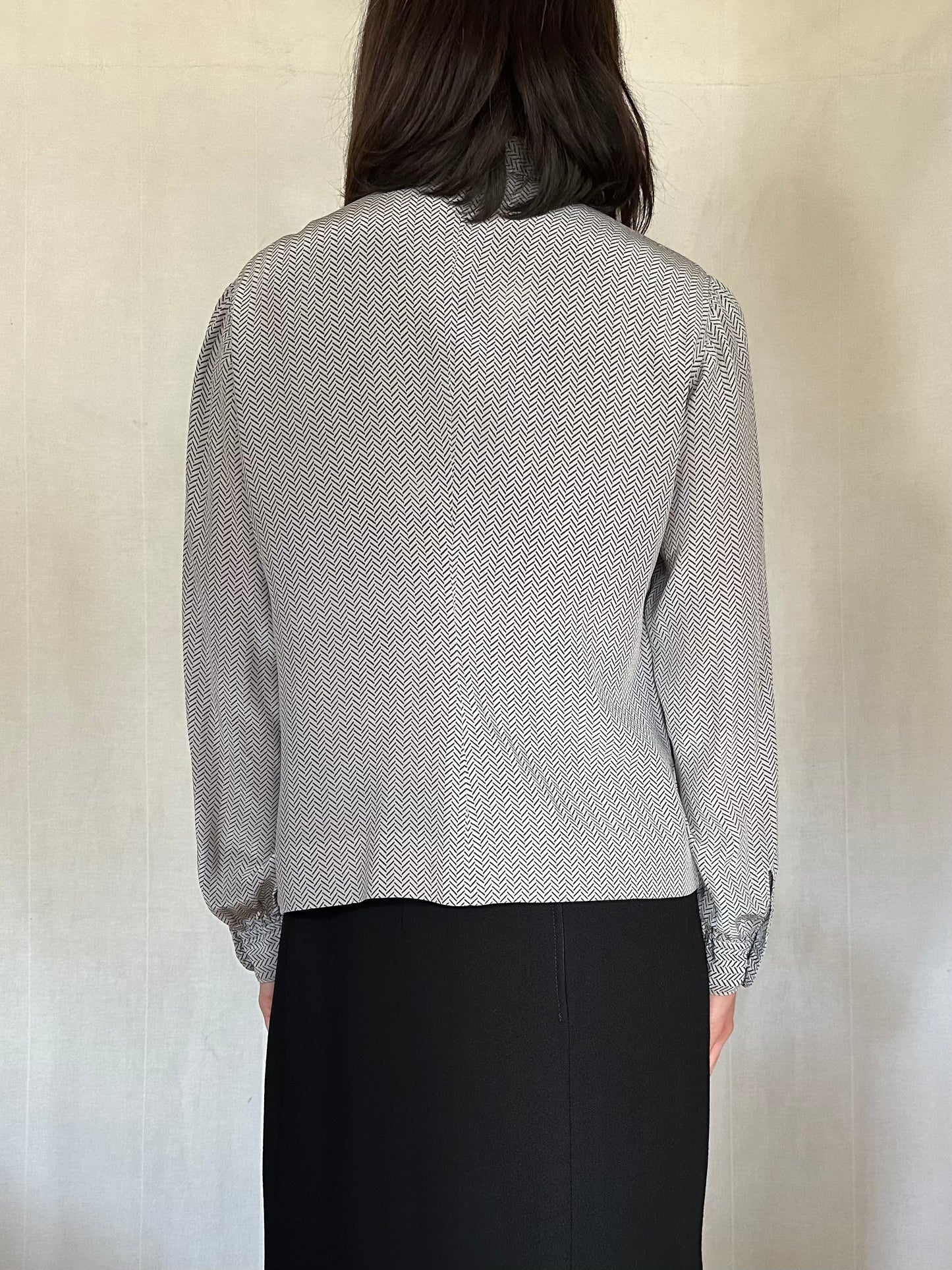 Camicia Sartoriale Anni ‘80 in Seta Grigia Tg.44/46