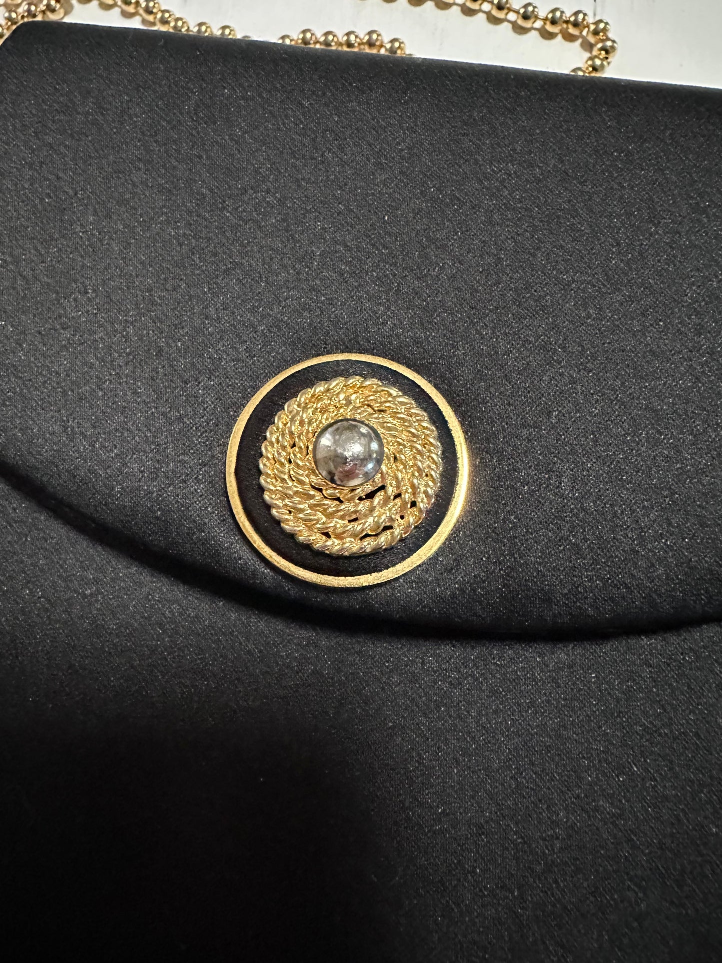 Borsa Rodo Anni ‘80 in Seta Nera