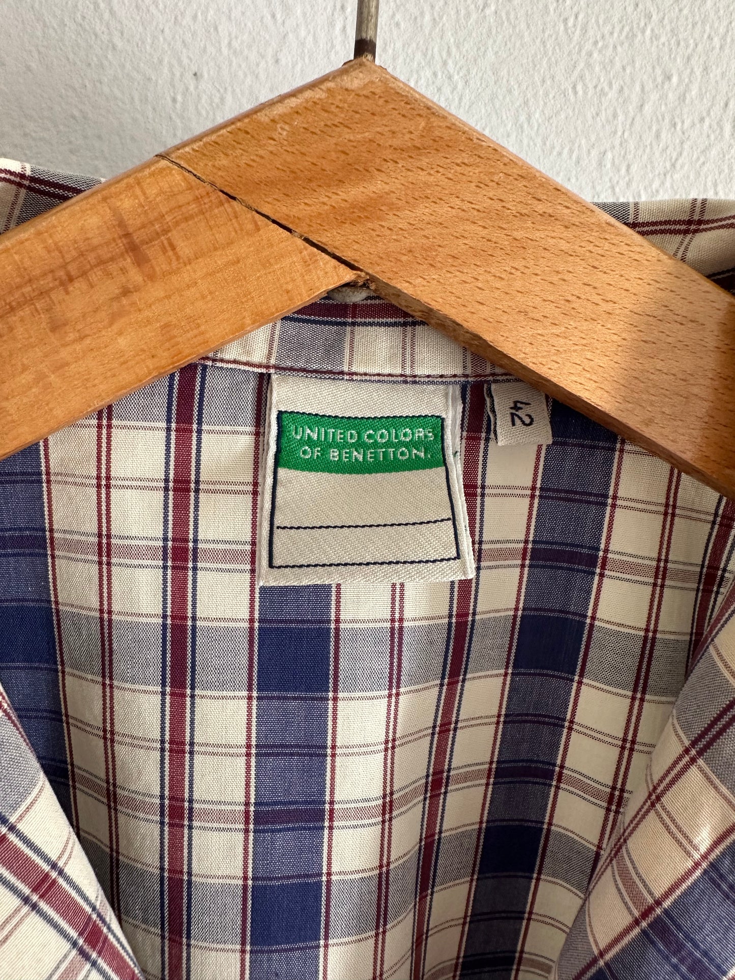 Camicia Benetton Vintage Anni ‘90 a Quadri Tg.40/42
