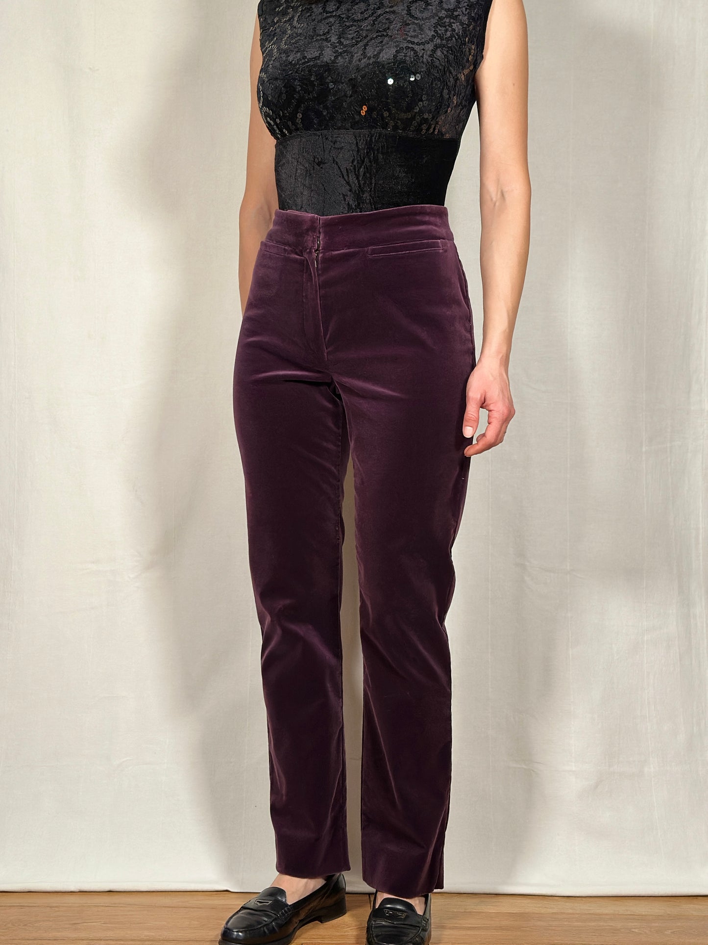 Pantaloni Escada Sport in Velluto Viola