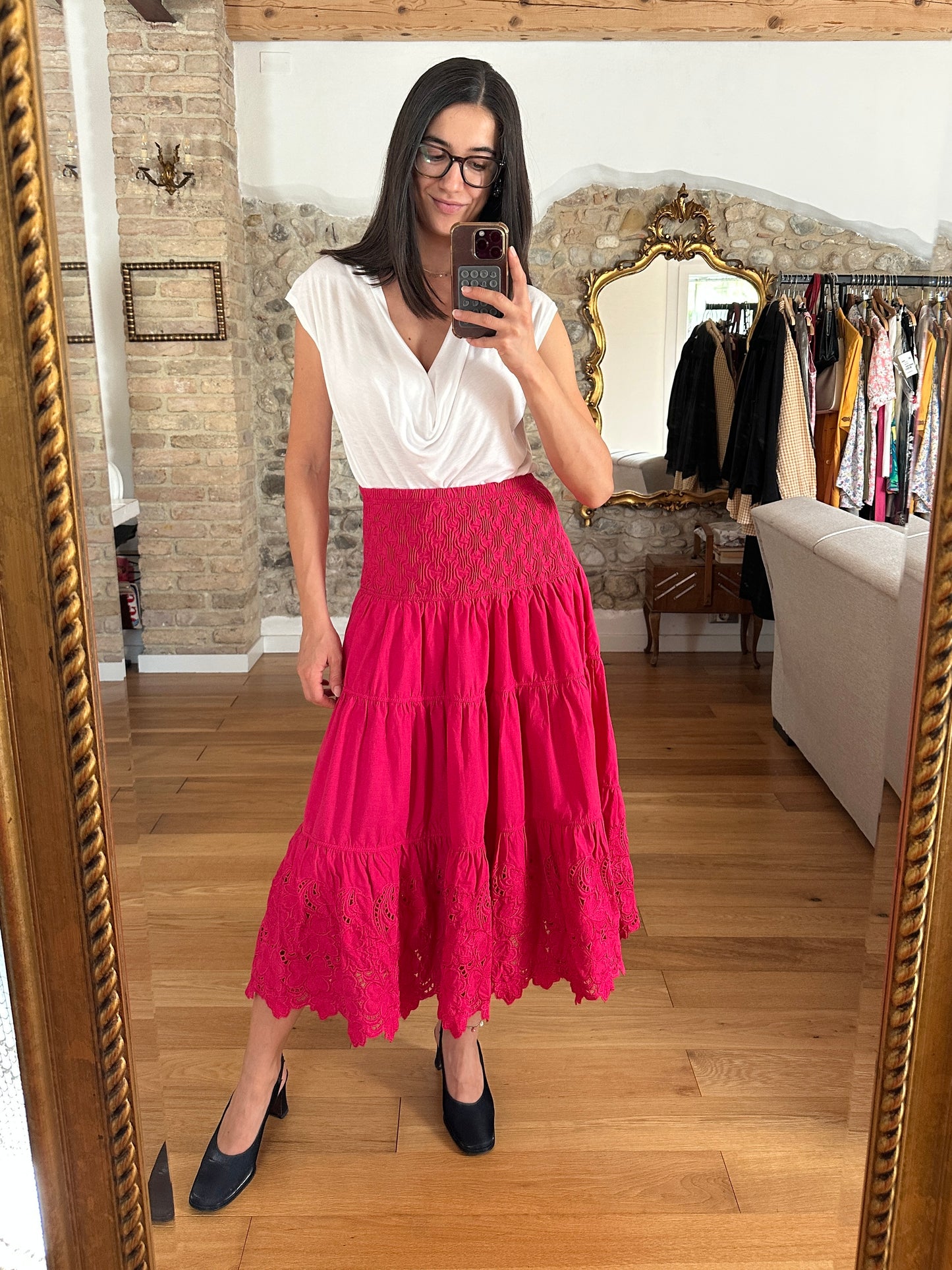Abito Roccobarocco Nero + Gonna La Perla Fucsia