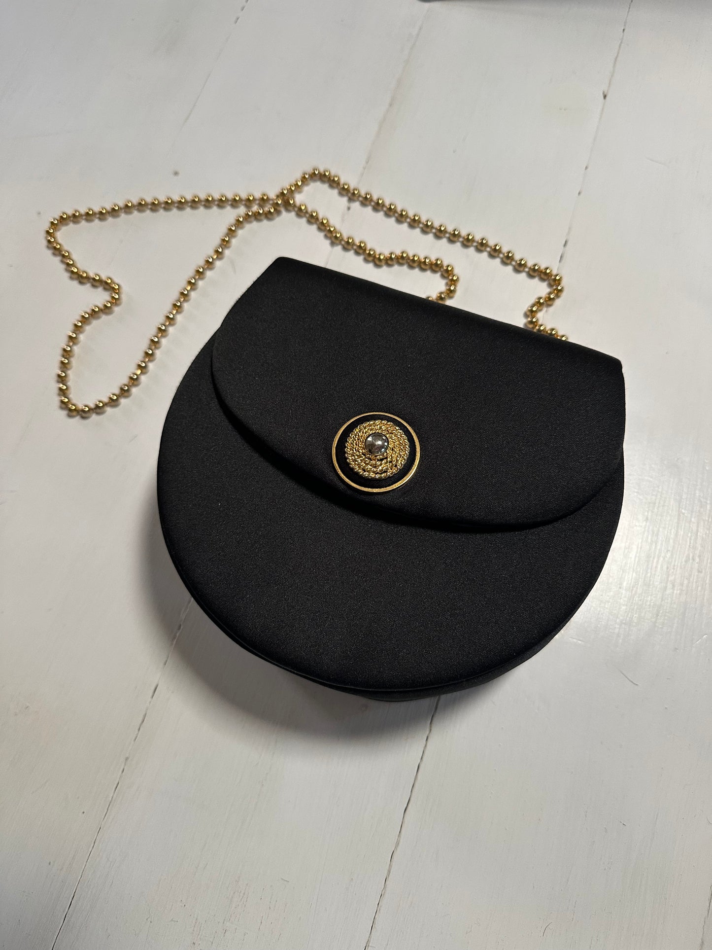 Borsa Rodo Anni ‘80 in Seta Nera