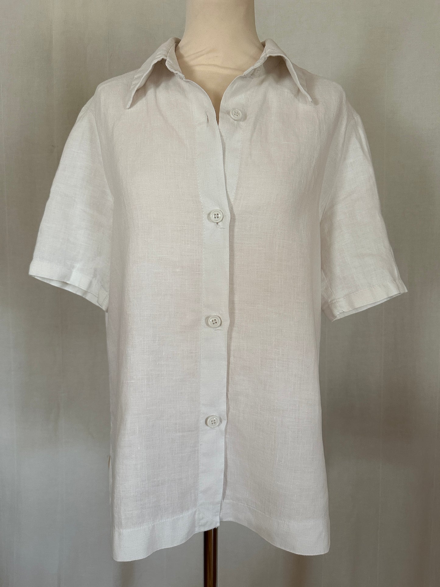 Camicia Vintage Studio 81 in Lino Bianca