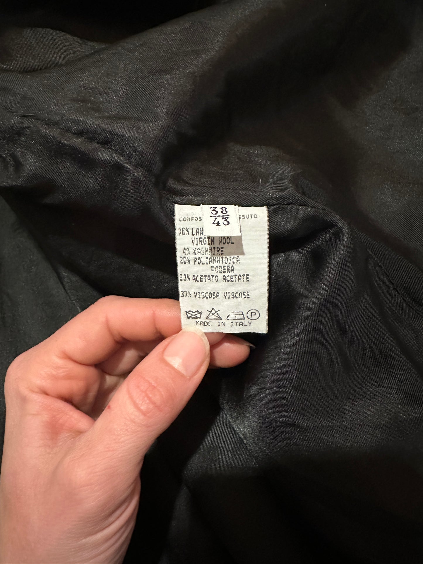 Cappotto Corto Grigio in Lana