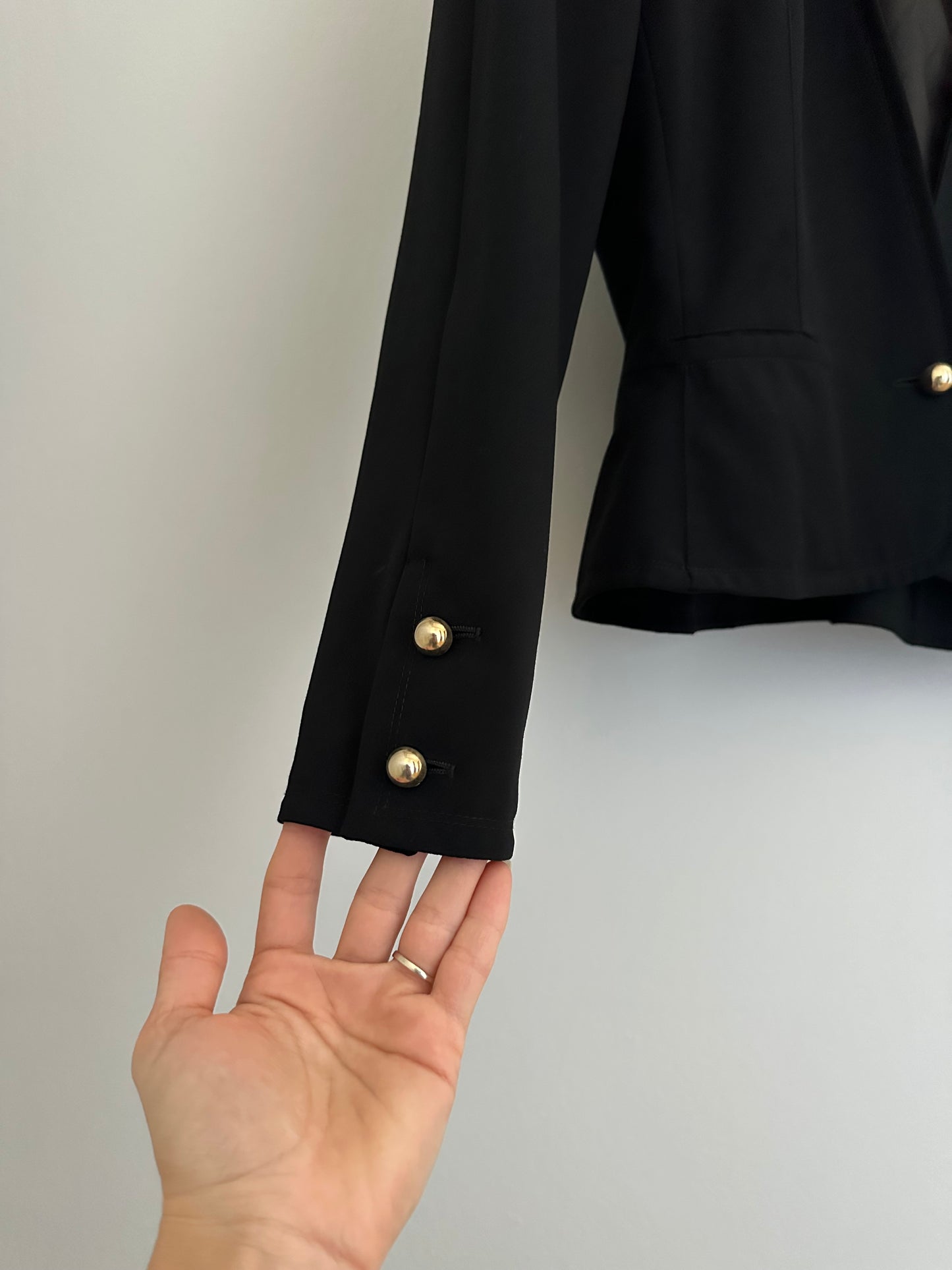 Giacca Genny Vintage Anni ‘80 in Lana Nera Tg.42