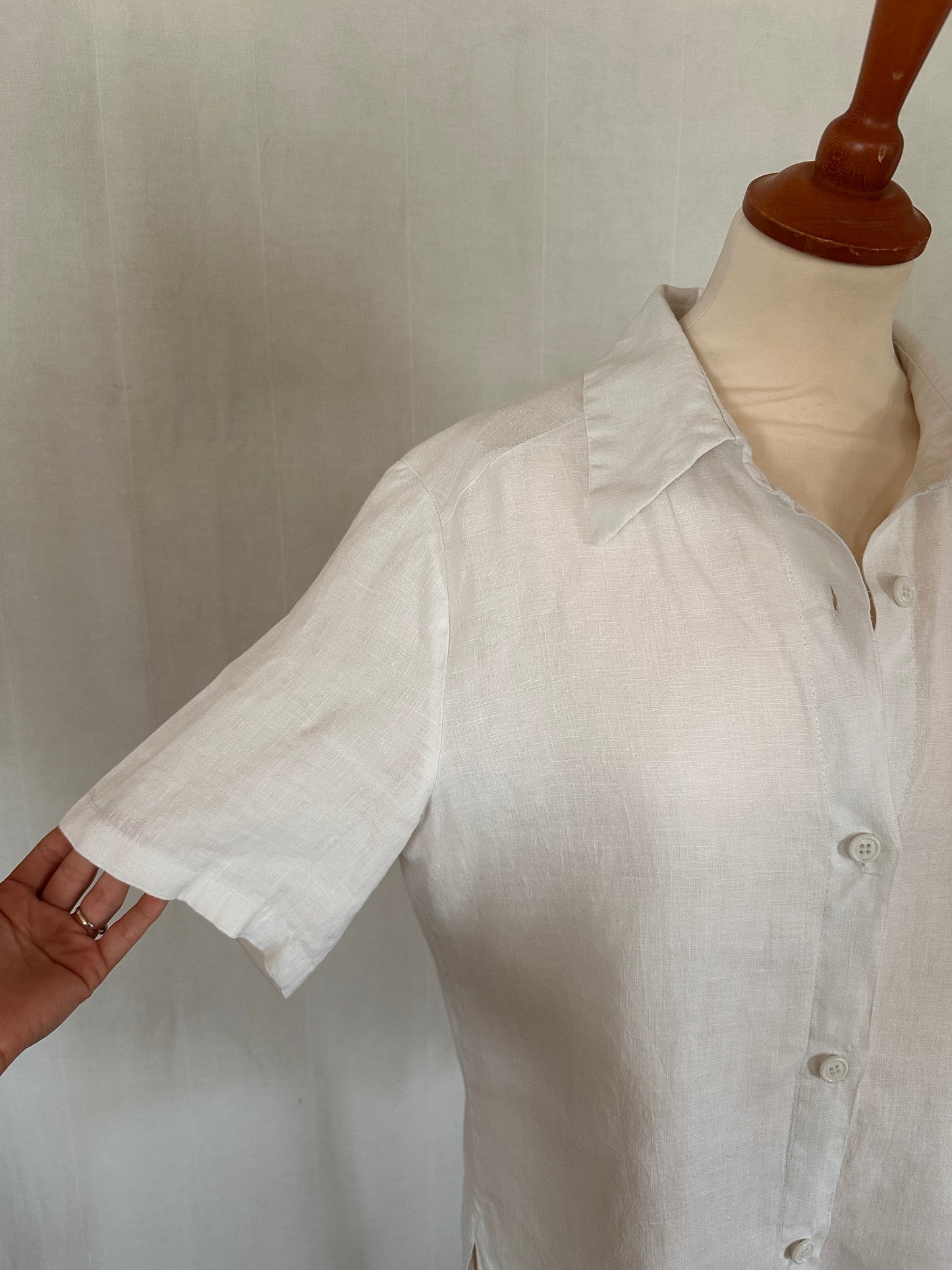 Camicia Vintage Studio 81 in Lino Bianca