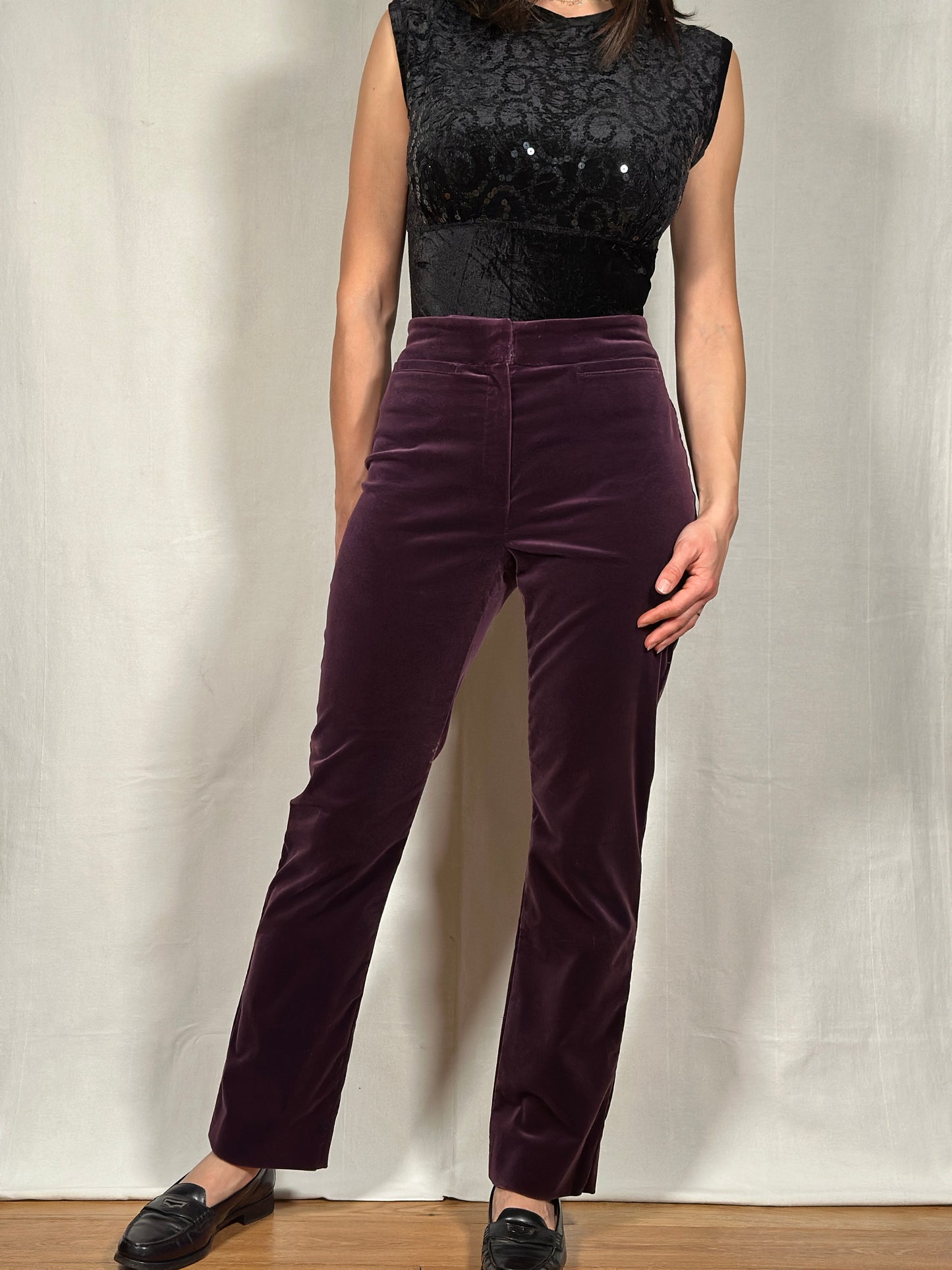 Pantaloni Escada Sport in Velluto Viola