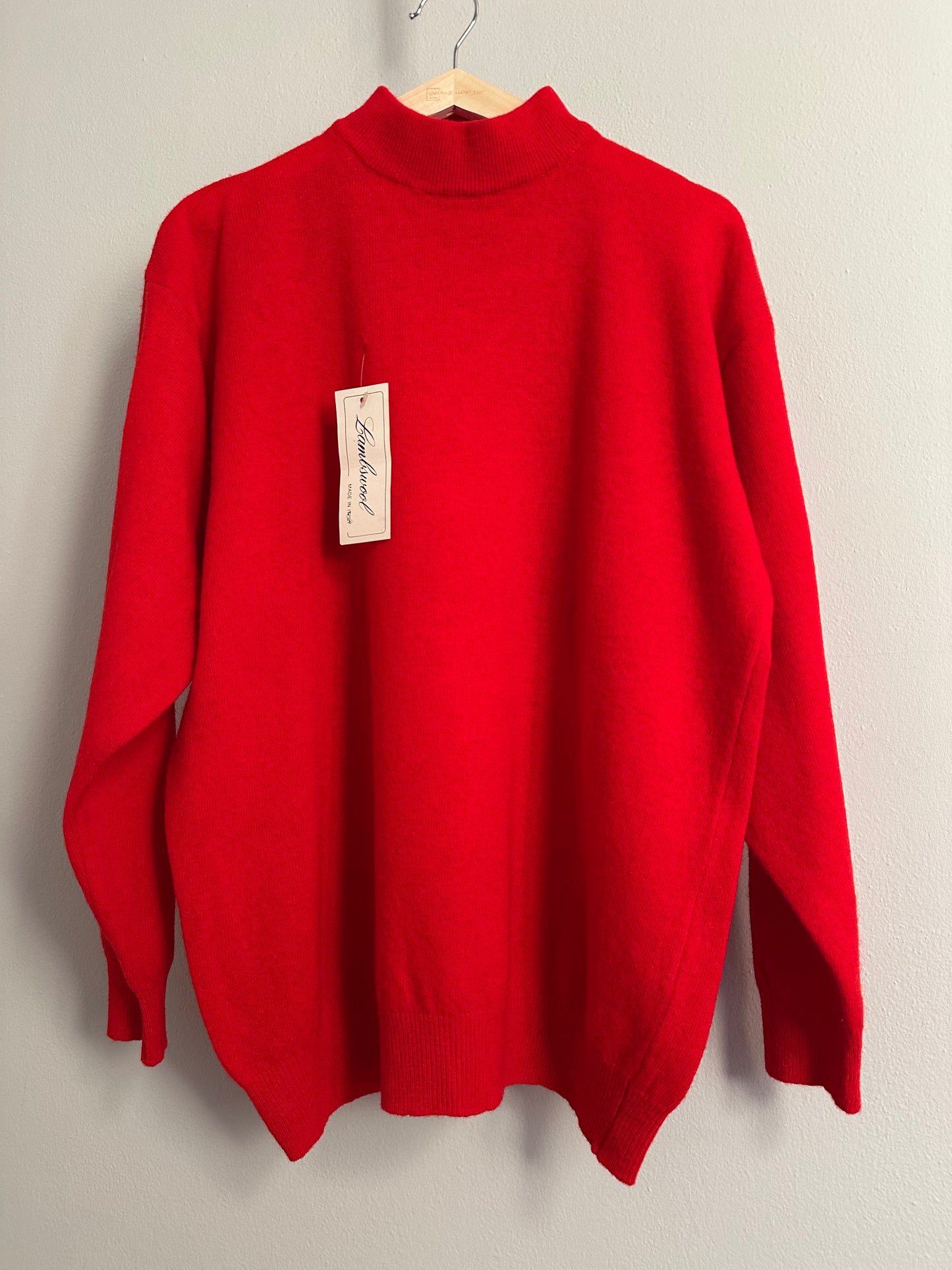 Lupetto Vintage Nuovo in Lana Rosso