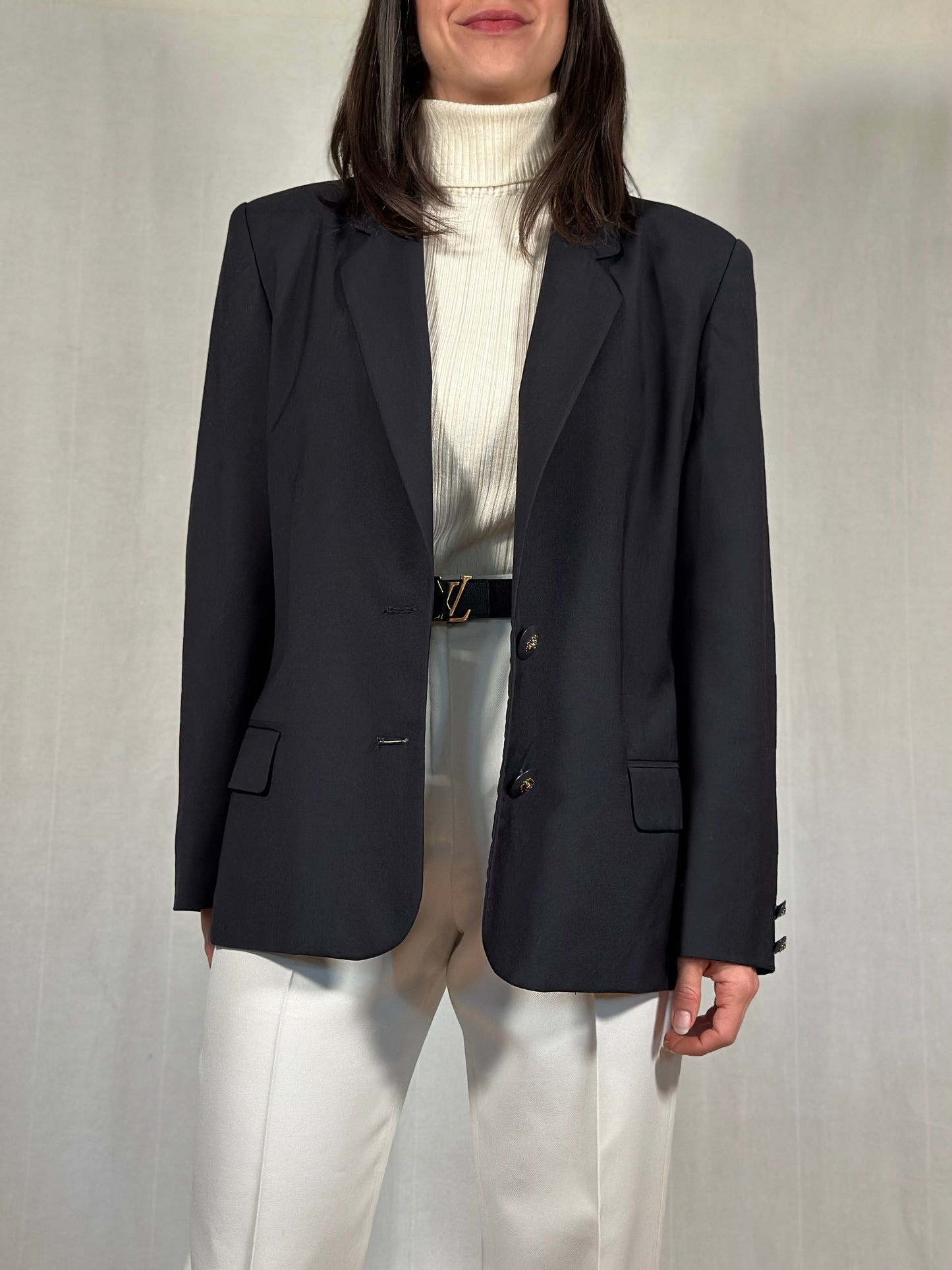 Blazer Vintage Anni ‘80 in Lana Blu