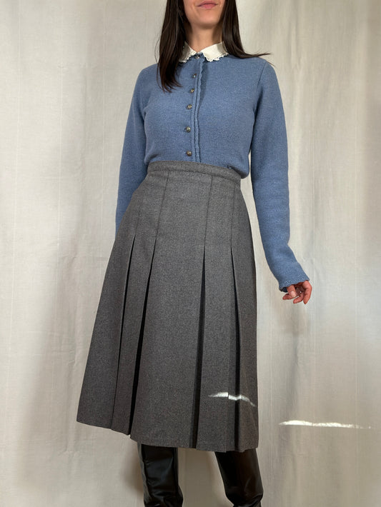 Gonna Vintage in Poli e Lana Grigia Tg.44