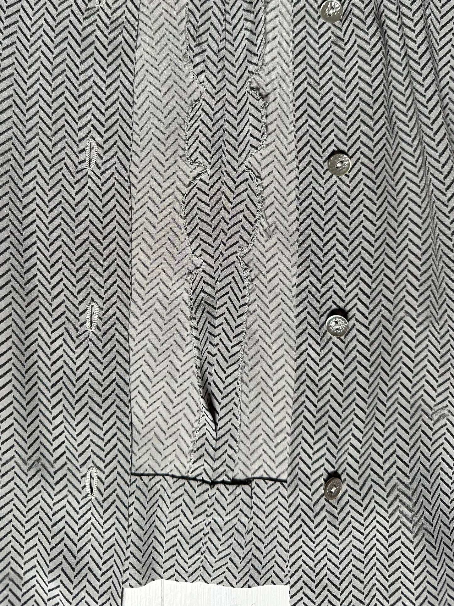 Camicia Sartoriale Anni ‘80 in Seta Grigia Tg.44/46