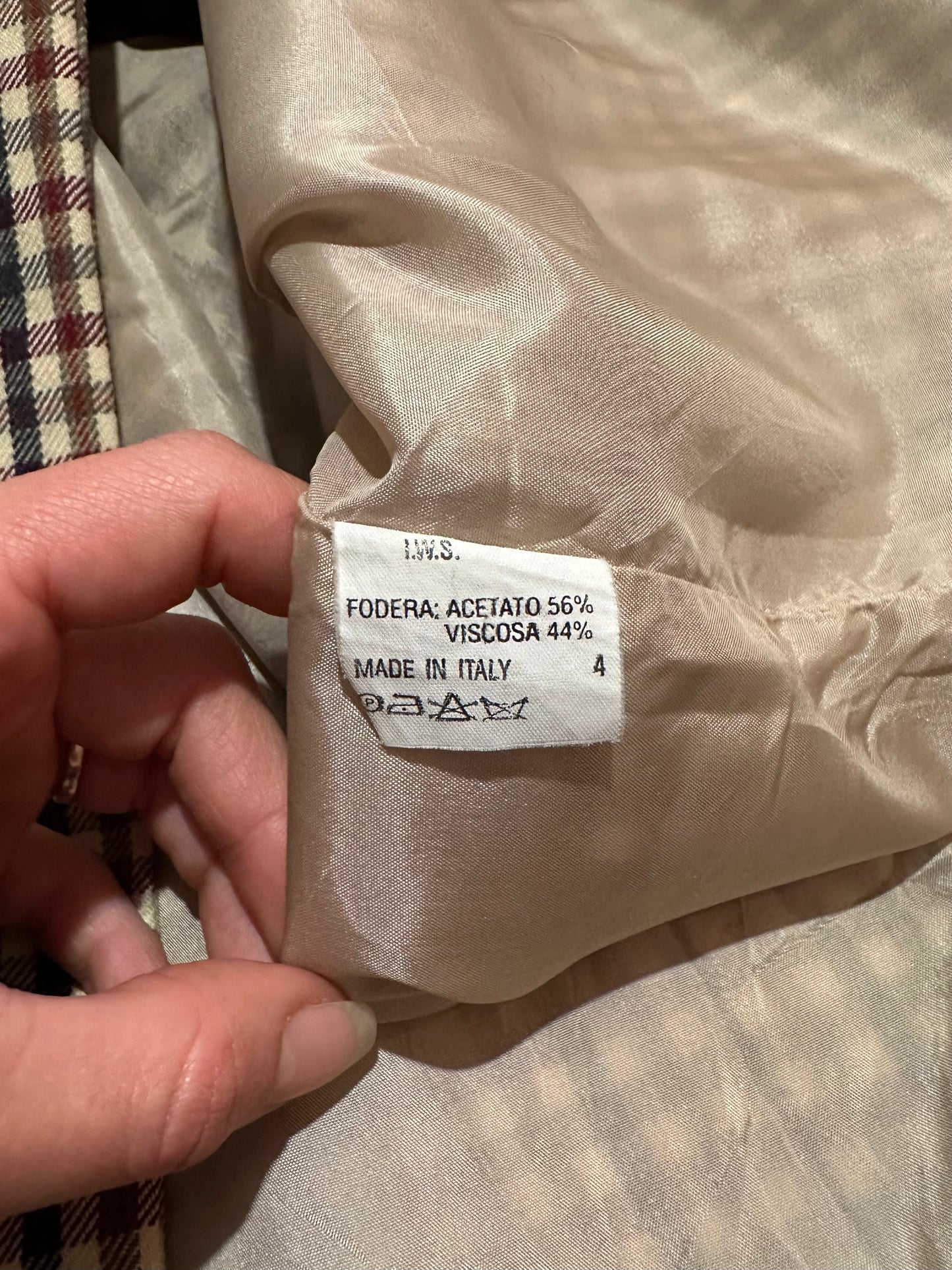 Gonna Longuette Vintage Superior a Quadri in Lana