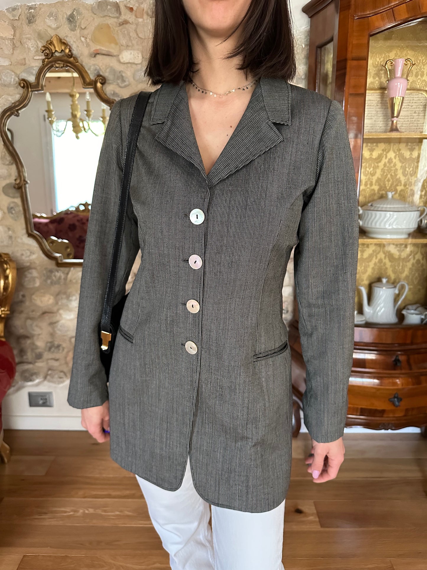 Giacca Vintage Les Copains anni ‘80/‘90 a Righe Tg.40/42