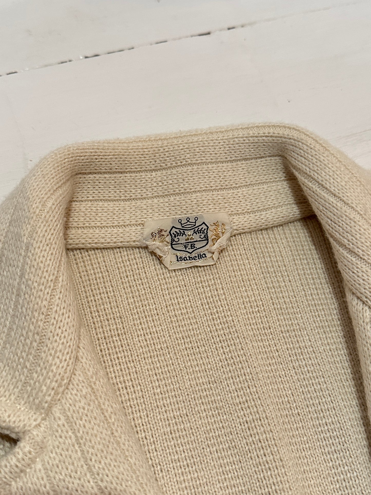 Cardigan Anni ‘80 in Misto Lana Panna