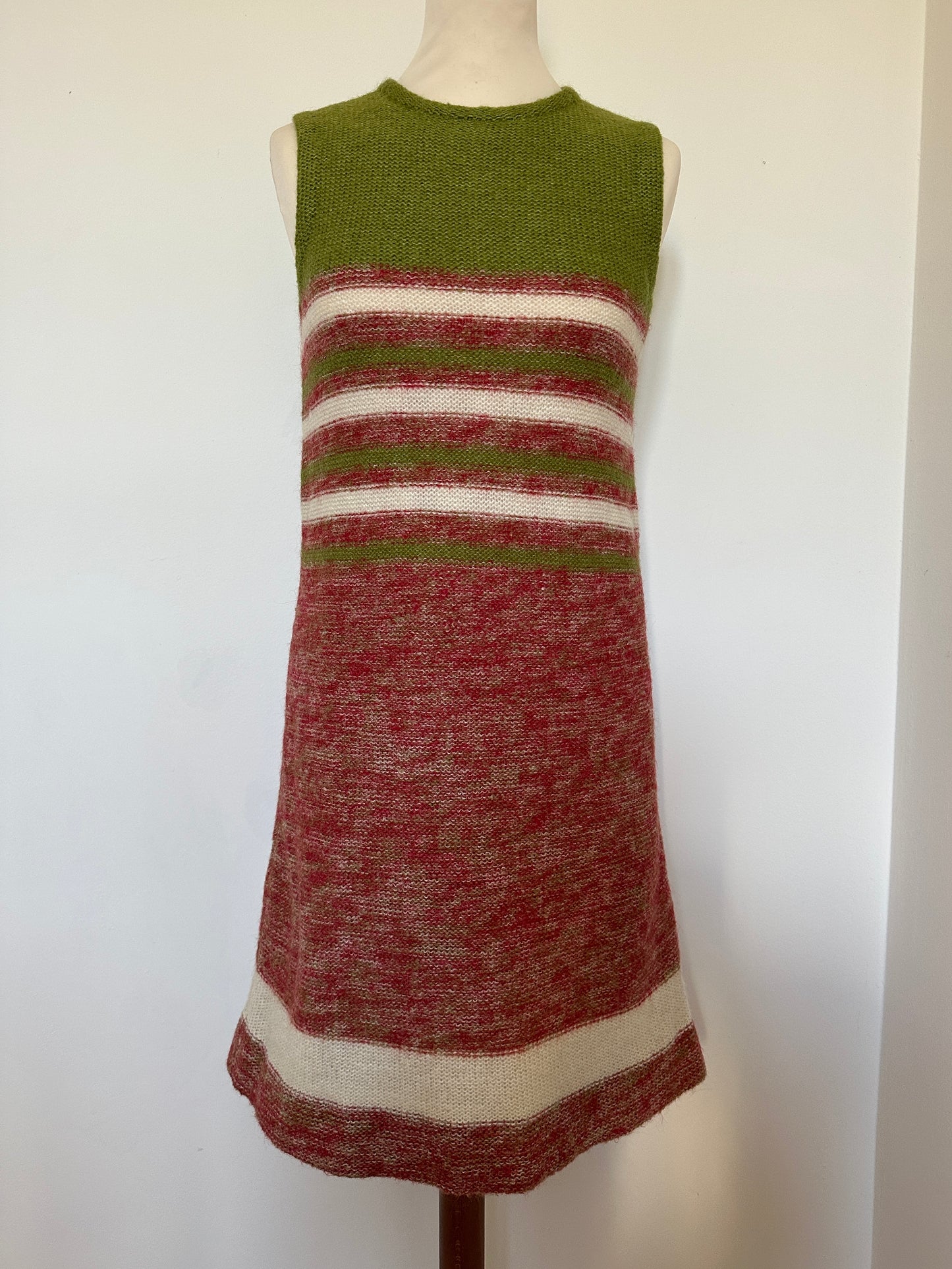 Abito Anni ‘70 Svasato in Lana a Righe