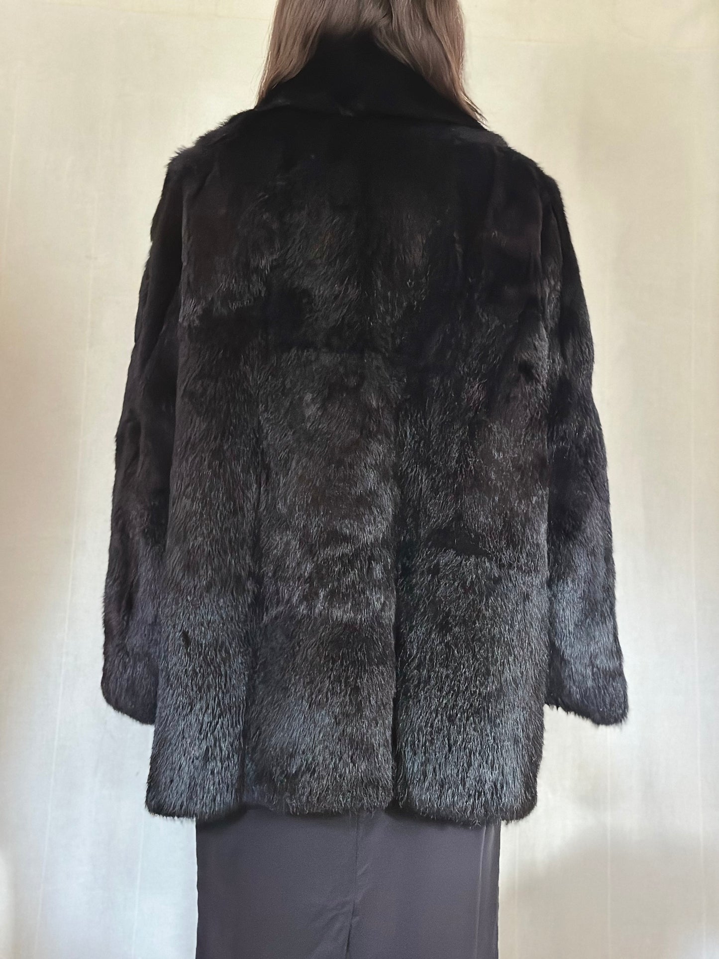 Pelliccia Vintage Anni ‘70 in Lapin Nera