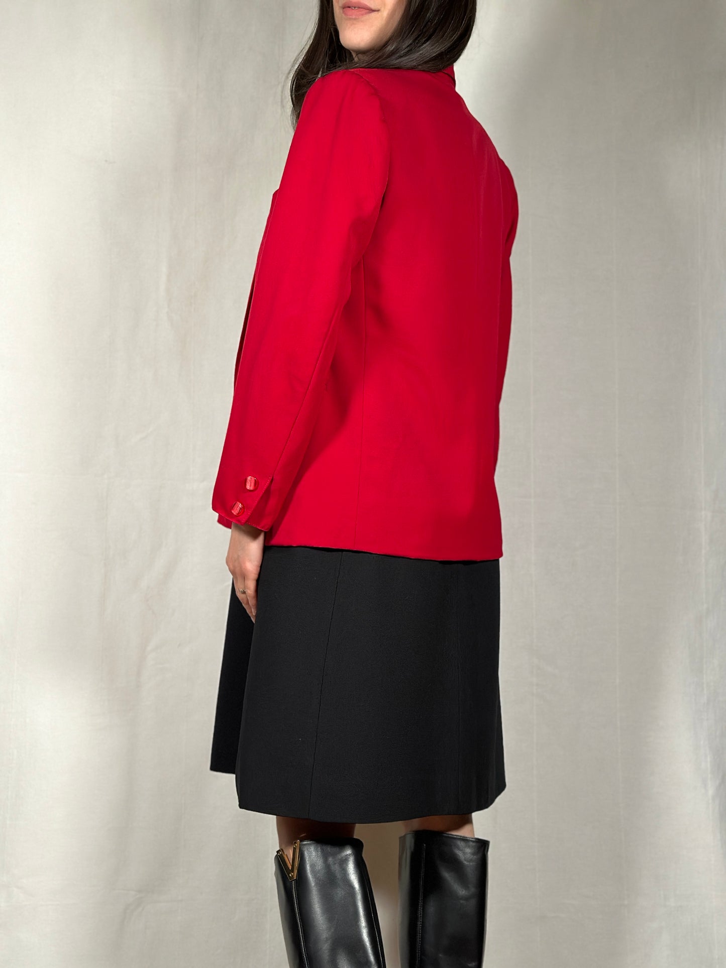 Giacca Sartoriale Anni ‘90 in Lana Rossa