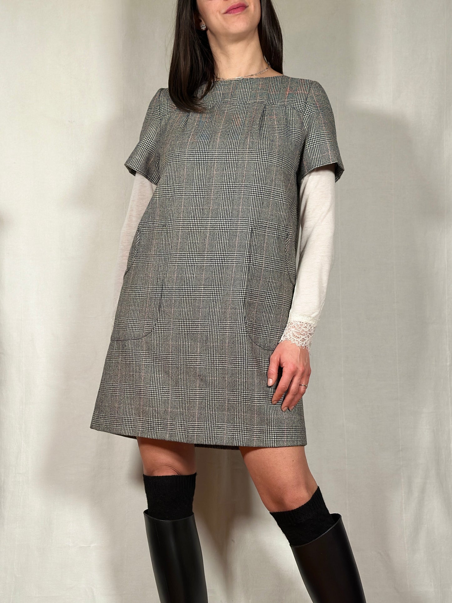 Abito Anni ‘80 in Lana Principe di Galles