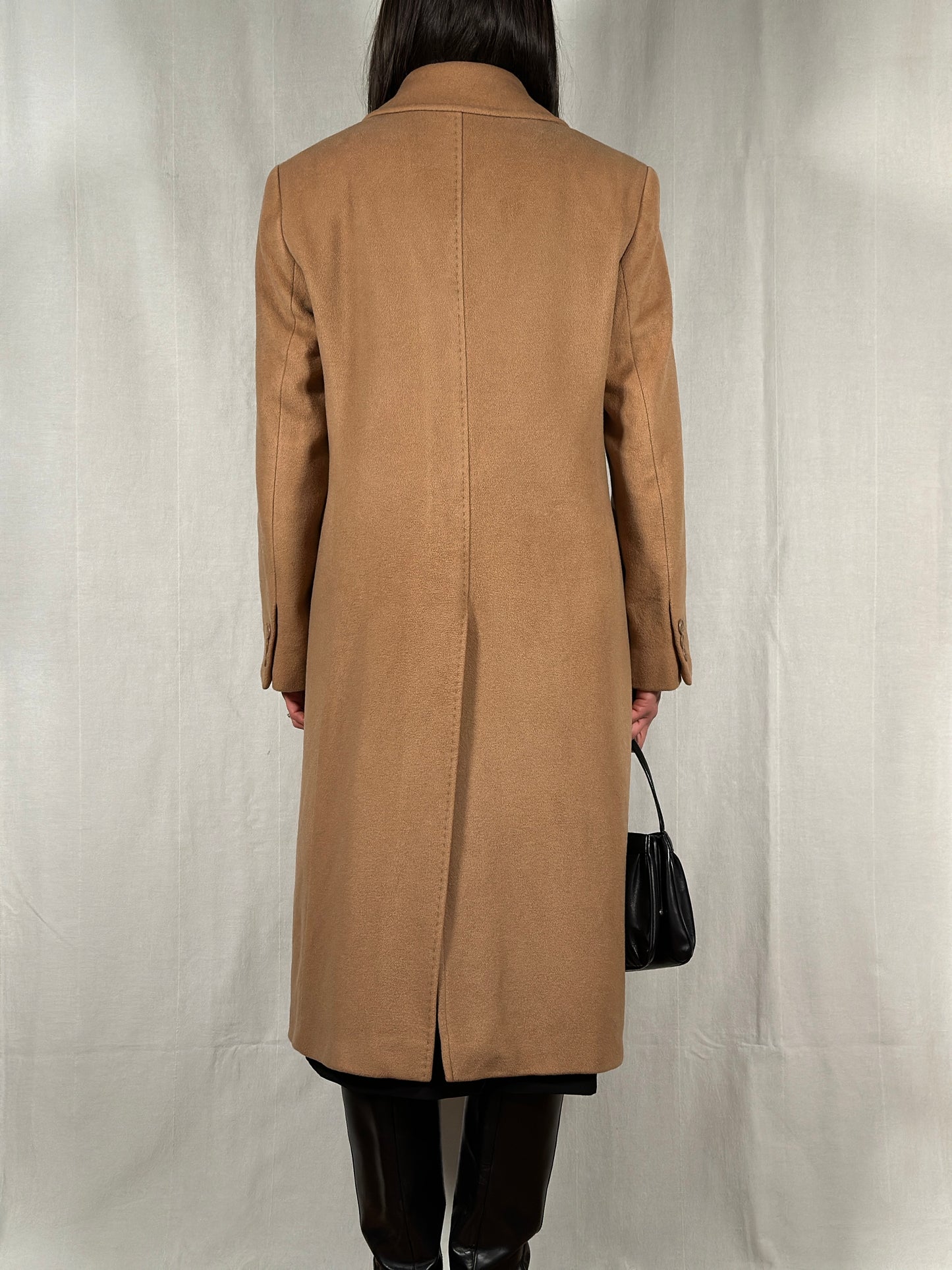 Cappotto Vintage Anni ‘90 Superior in Lana e Cachemire Cammello