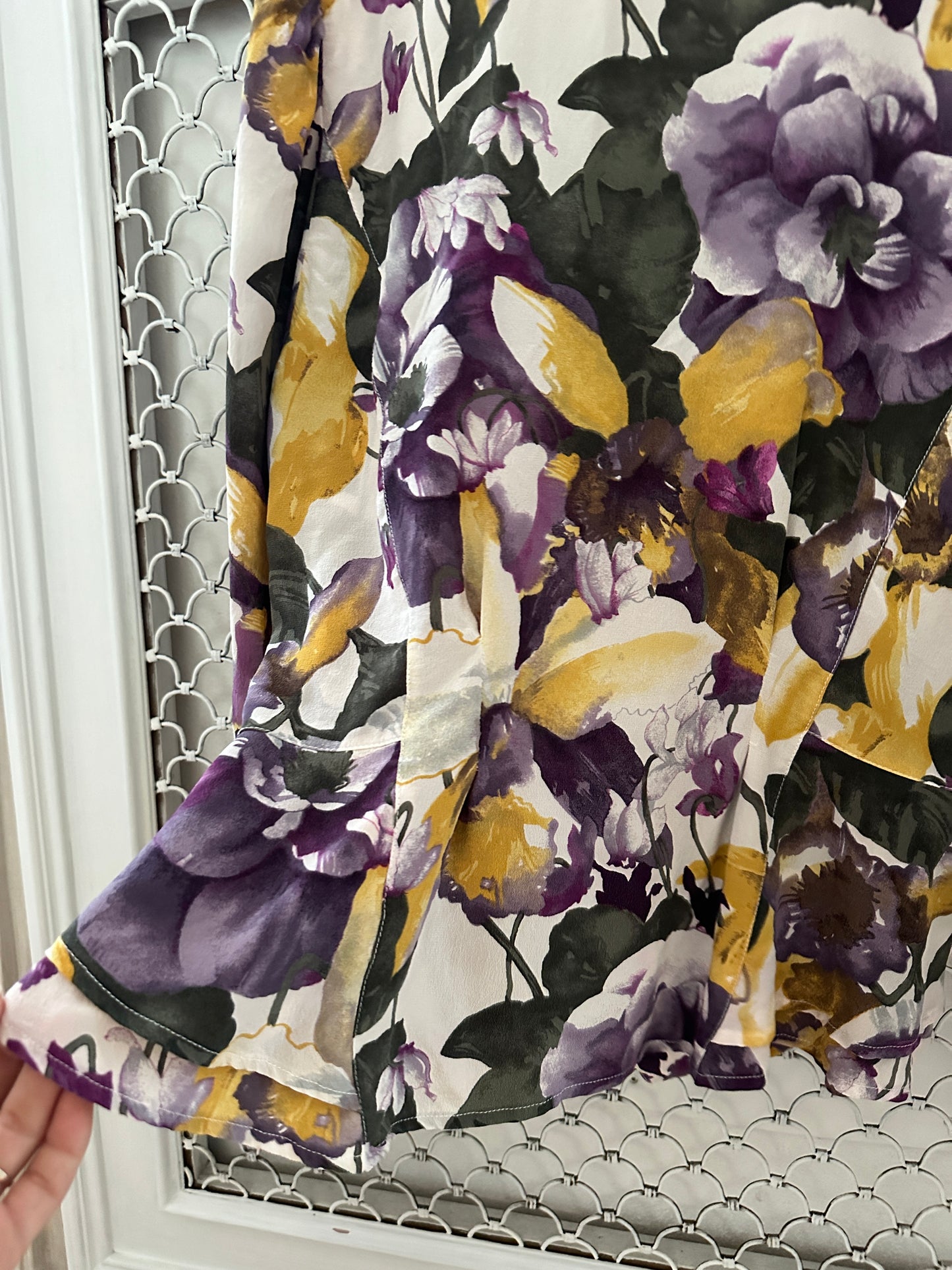 Camicia Anni ‘80 in Seta Floreale Tg.40/42