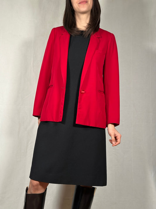 Giacca Sartoriale Anni ‘90 in Lana Rossa