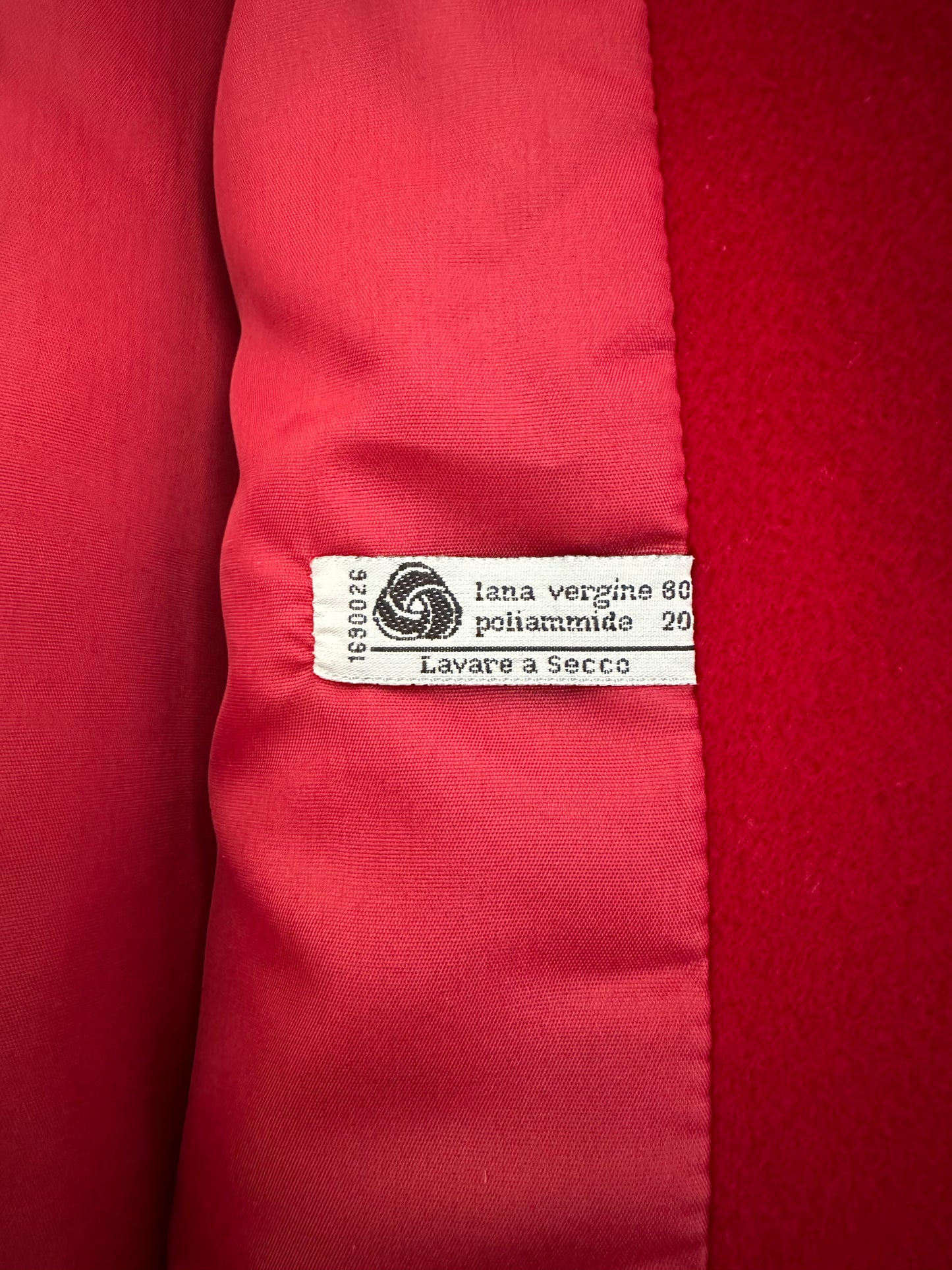 Cappotto Lungo Vintage Anni ‘80 in Misto Lana Rosso