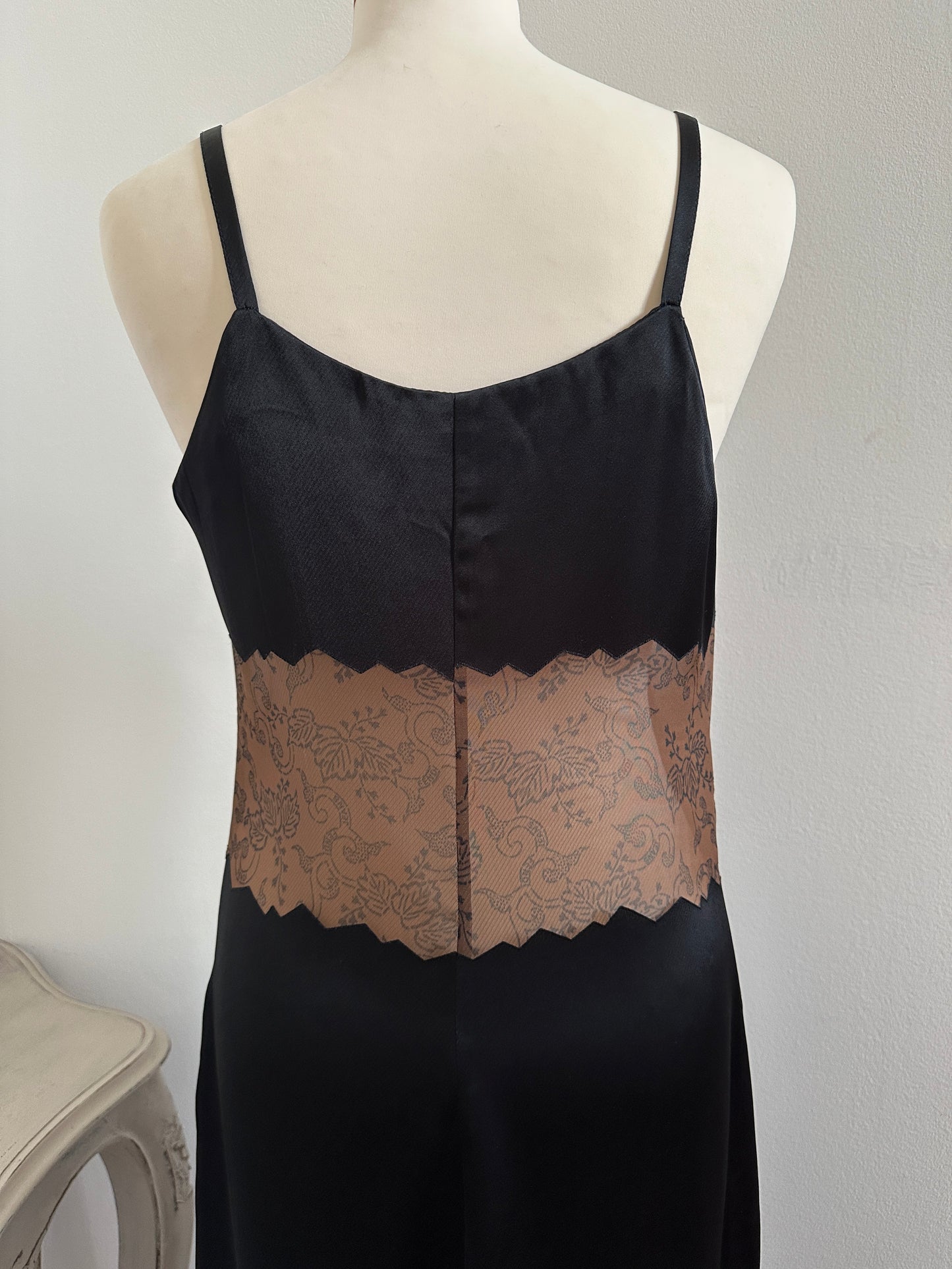 Slip Dress Fendi Vintage Anni ‘90 Nero e Marrone