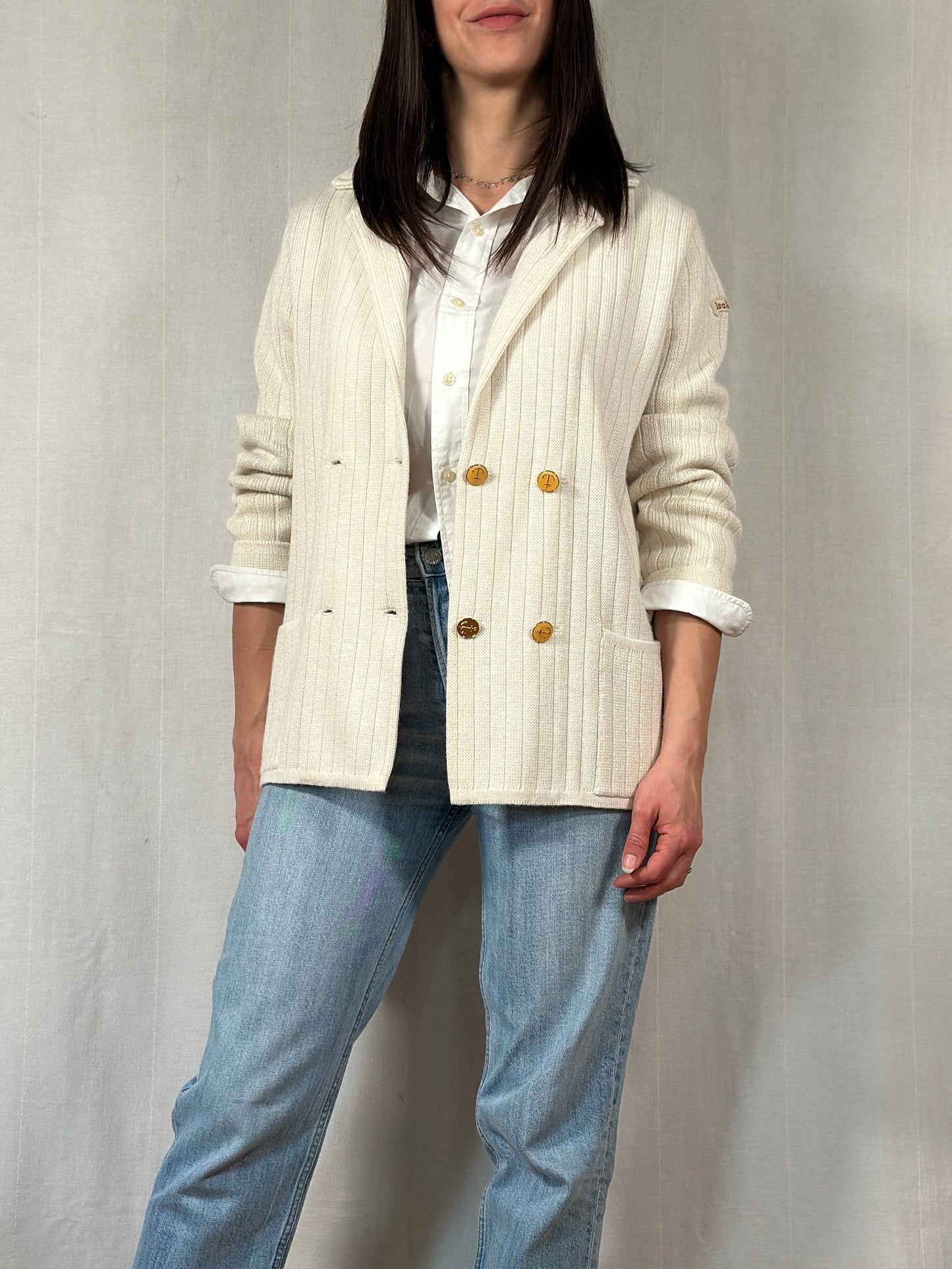 Cardigan Anni ‘80 in Misto Lana Panna