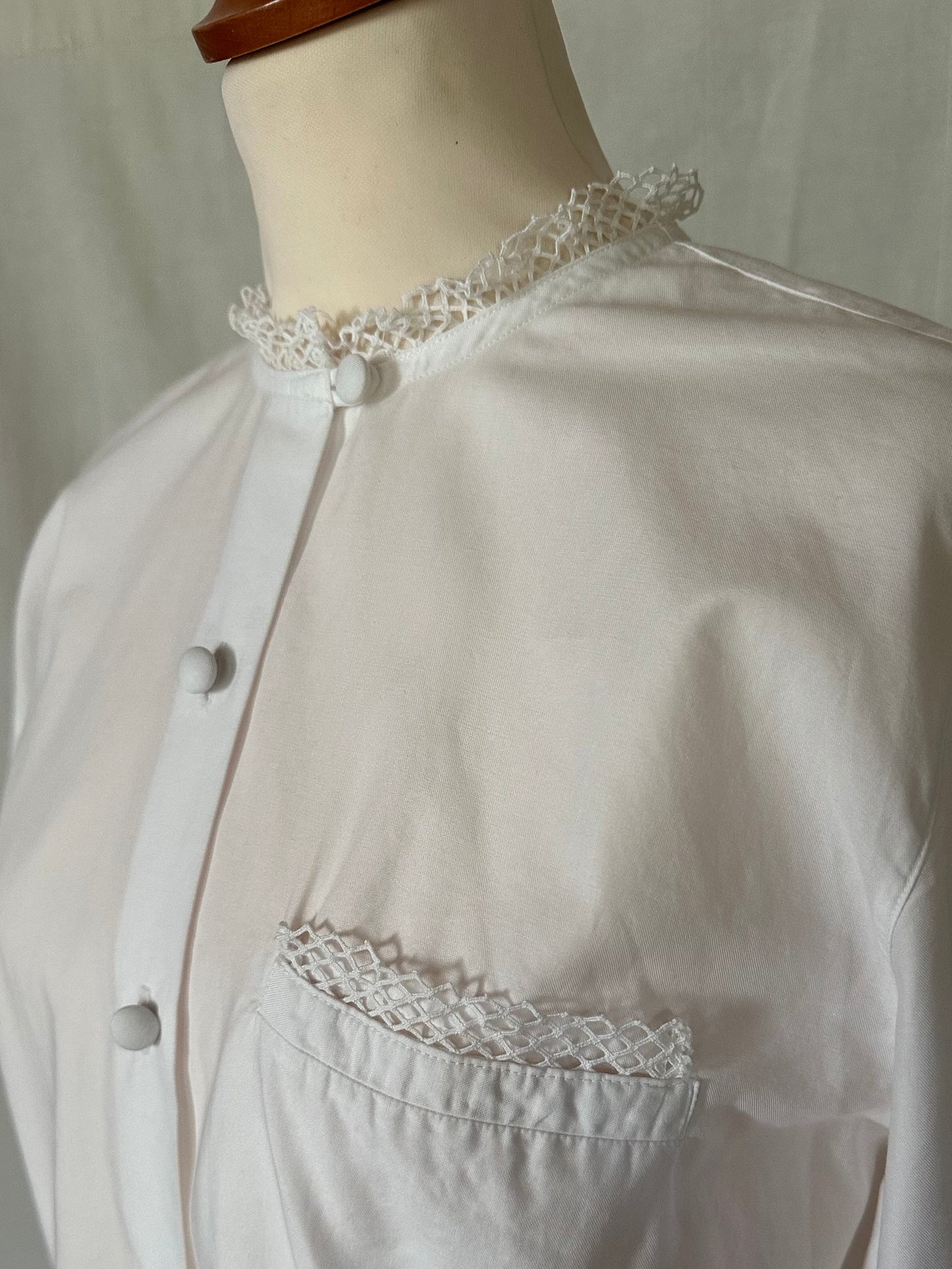 Camicia Vintage Anni ‘90 Calbros in Cotone Bianca Tg.46/48