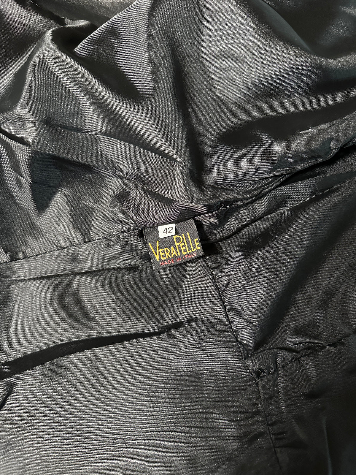 Abito Vintage Elisa Landri Anni ‘90 in Pelle Nera