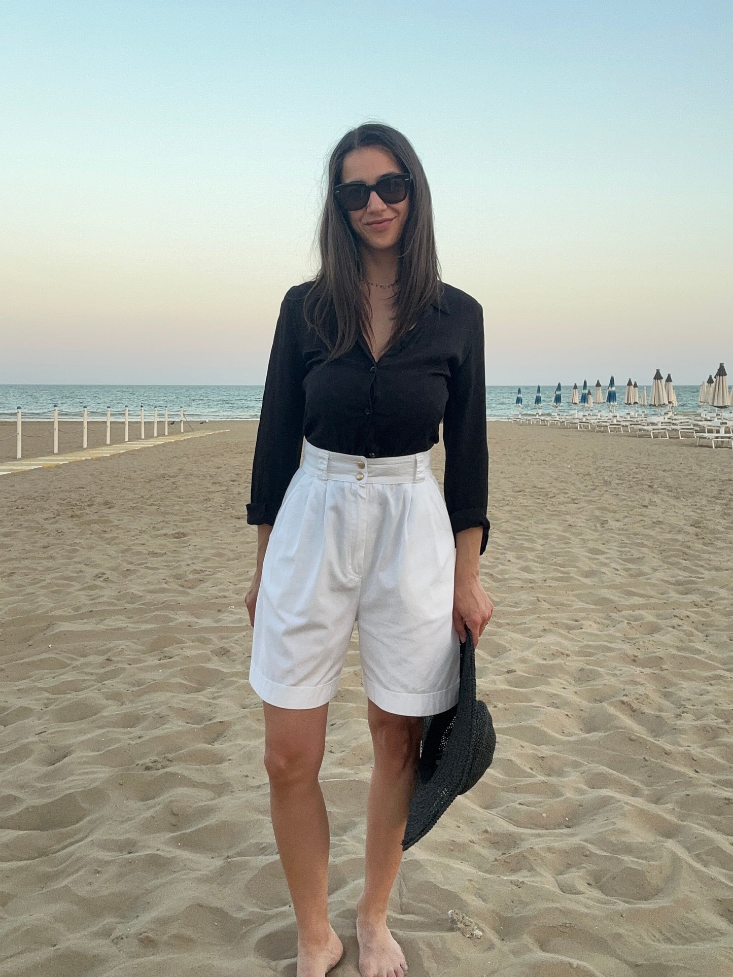 Camicia Renato Balestra Anni ‘80/‘90 in Misto Viscosa e Seta Nera
